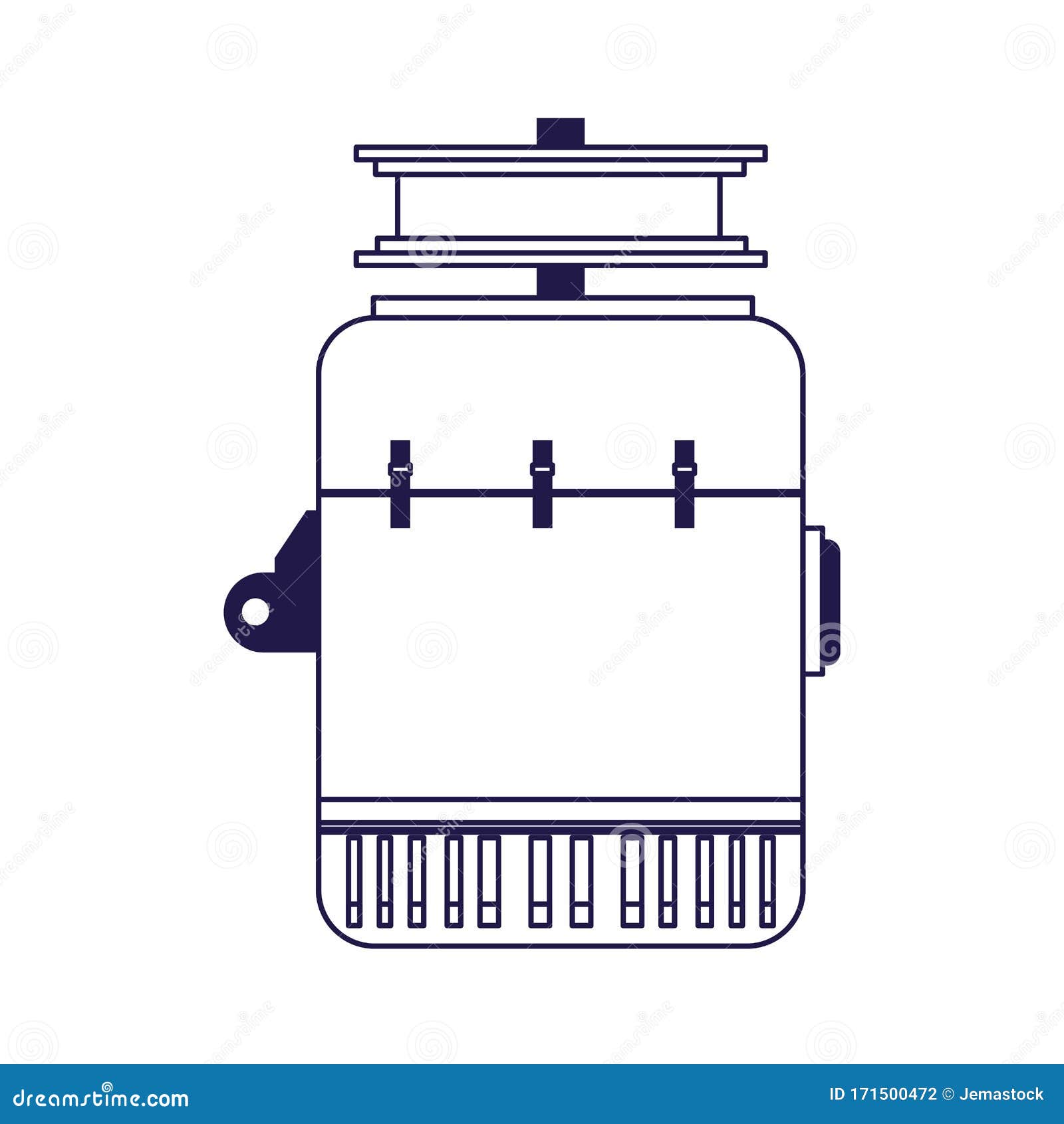 Car Alternator Icon, Flat Design Stock Vector Illustration of motor