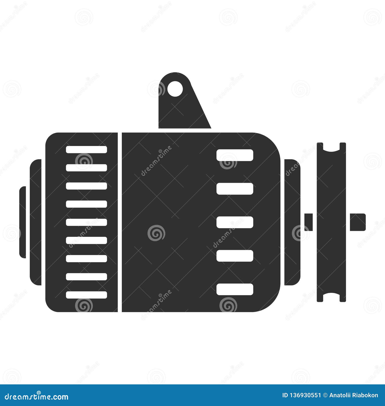 Car Alternator Icon, Simple Style Stock Vector Illustration of gear