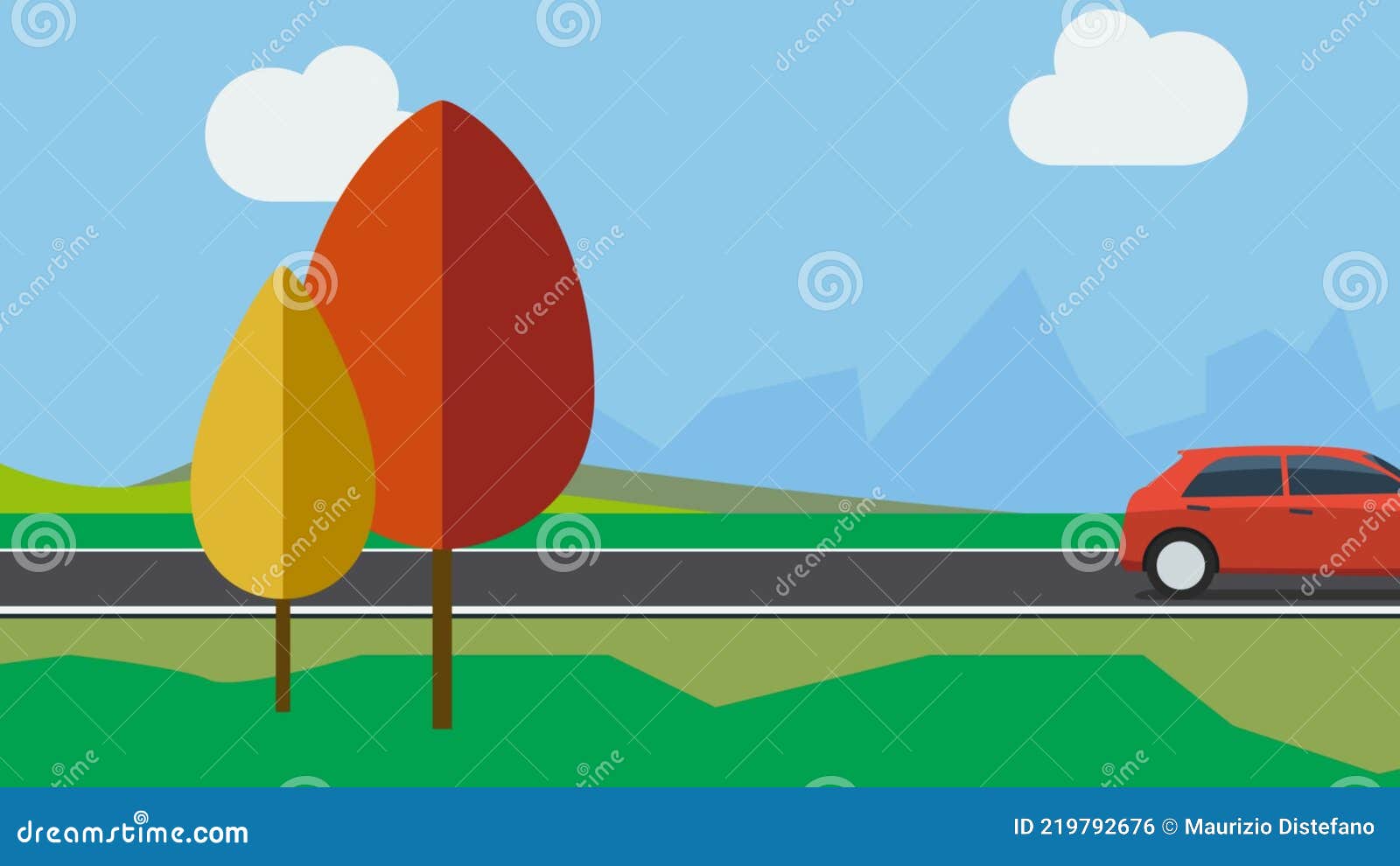 Car Animation Against the Background Countryside. 2D Animation. Moving  Hills and Trees Background. Cartoon Car. Loop Footage 4k Stock Footage -  Video of cartoon, drawing: 219792676