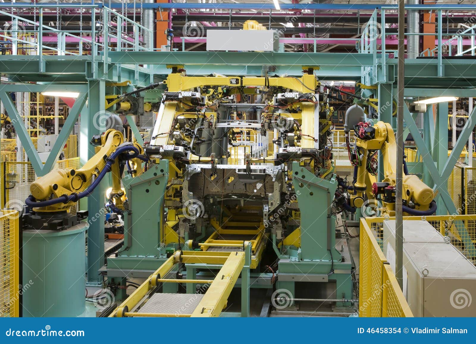 Car assembly line stock photo. Image of equipment, factory - 46458354