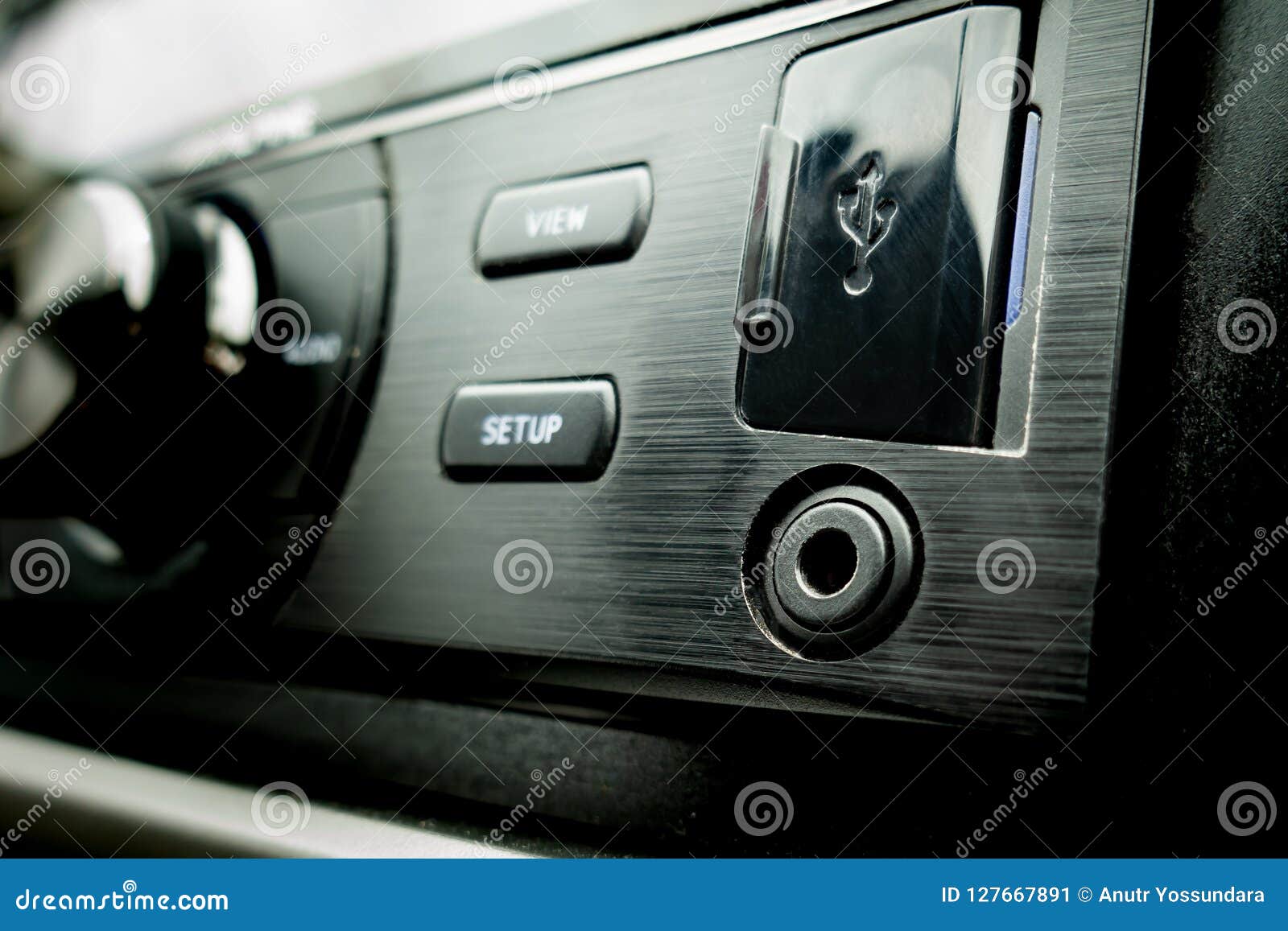 Car Audio External Connection USB AUX Stock Image Image of dashboard