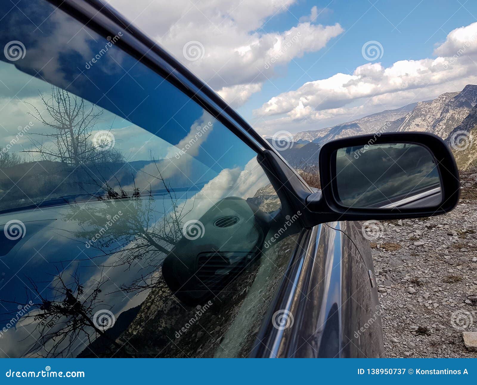 Car Back Doors Wheels Sky Clouds Spring Nature Mountains Adventrure
