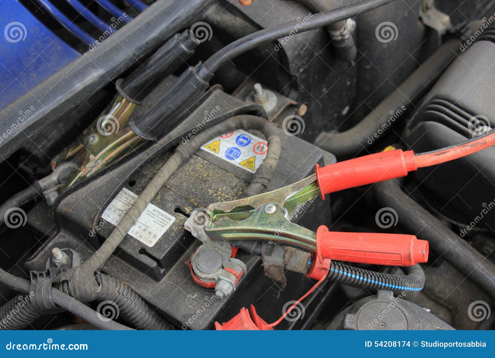 Car battery charging stock photo. Image of electricity 54208174