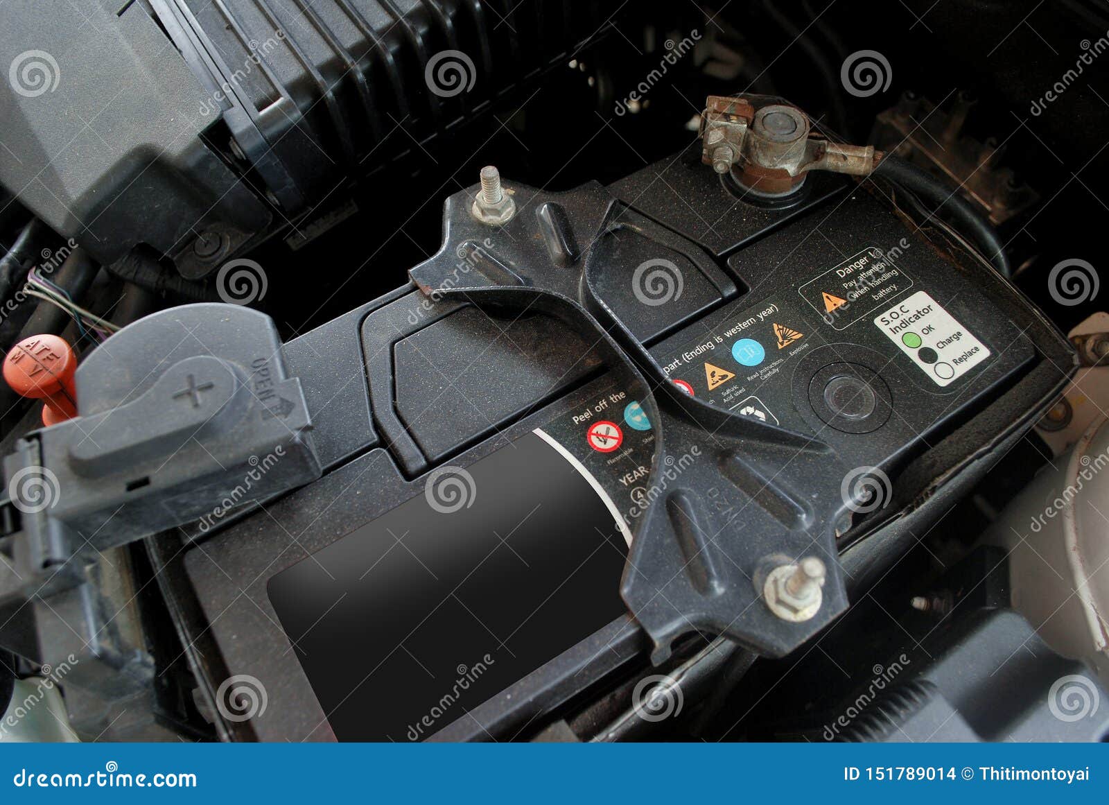 Car battery system. stock photo. Image of maintenance 151789014