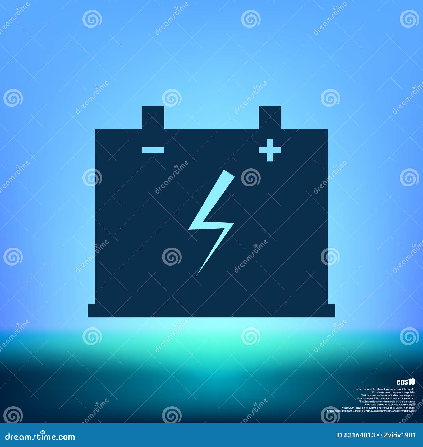 Car battery icon stock illustration. Illustration of icon 83164013