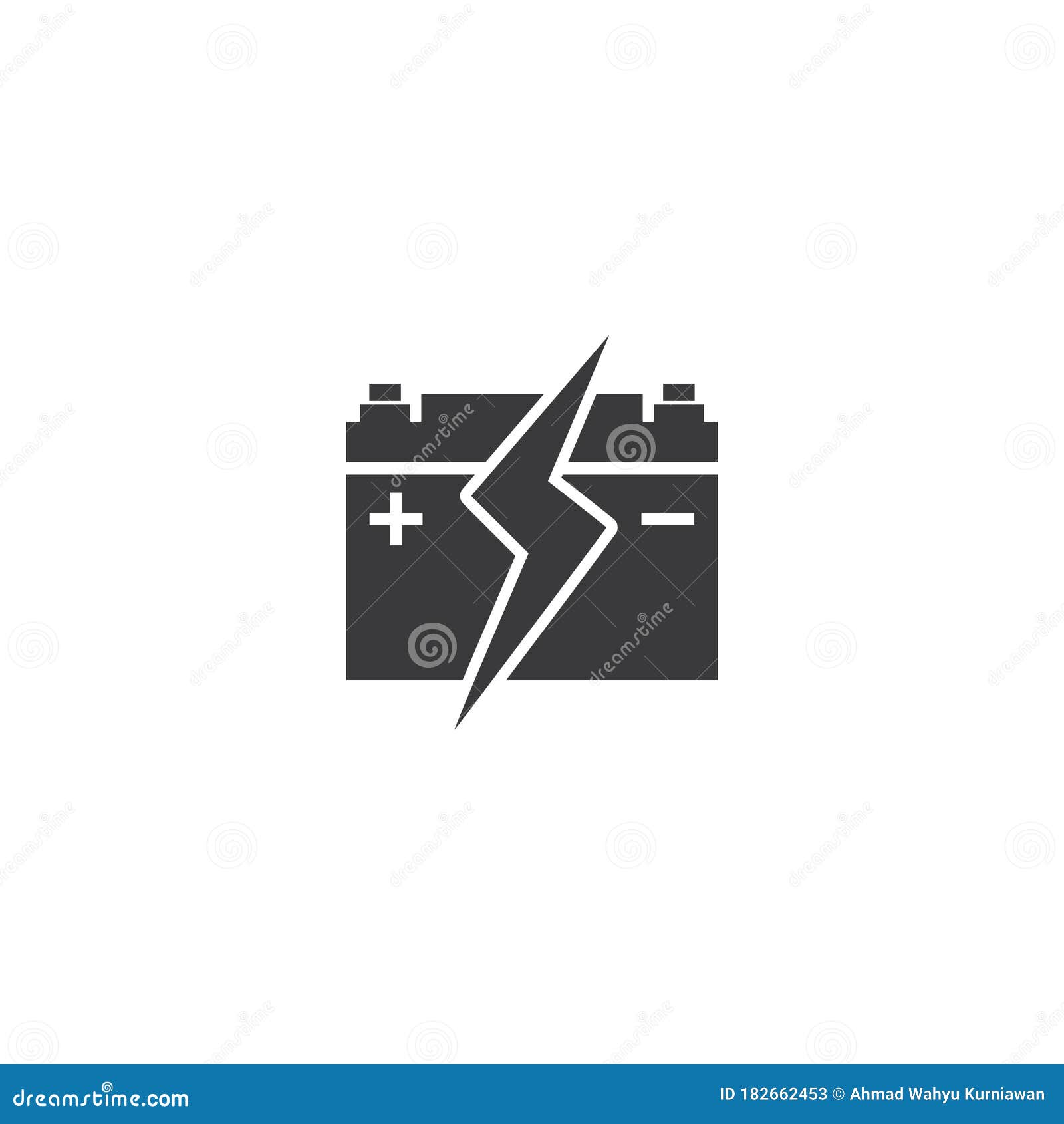 Car battery icon stock vector. Illustration of flat 182662453