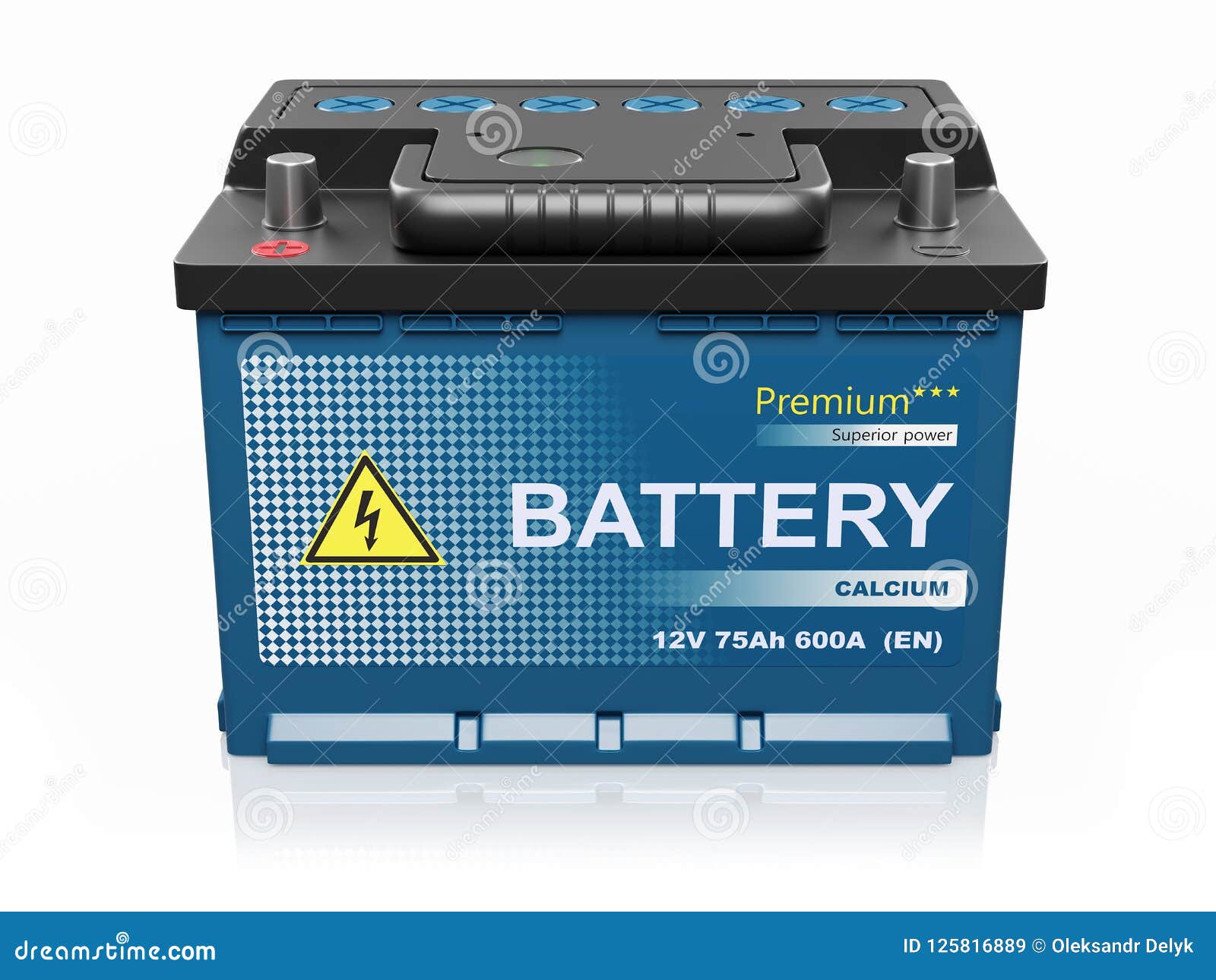 Car Battery. Power Supply Element. 3d Render Stock Illustration Illustration of electricity