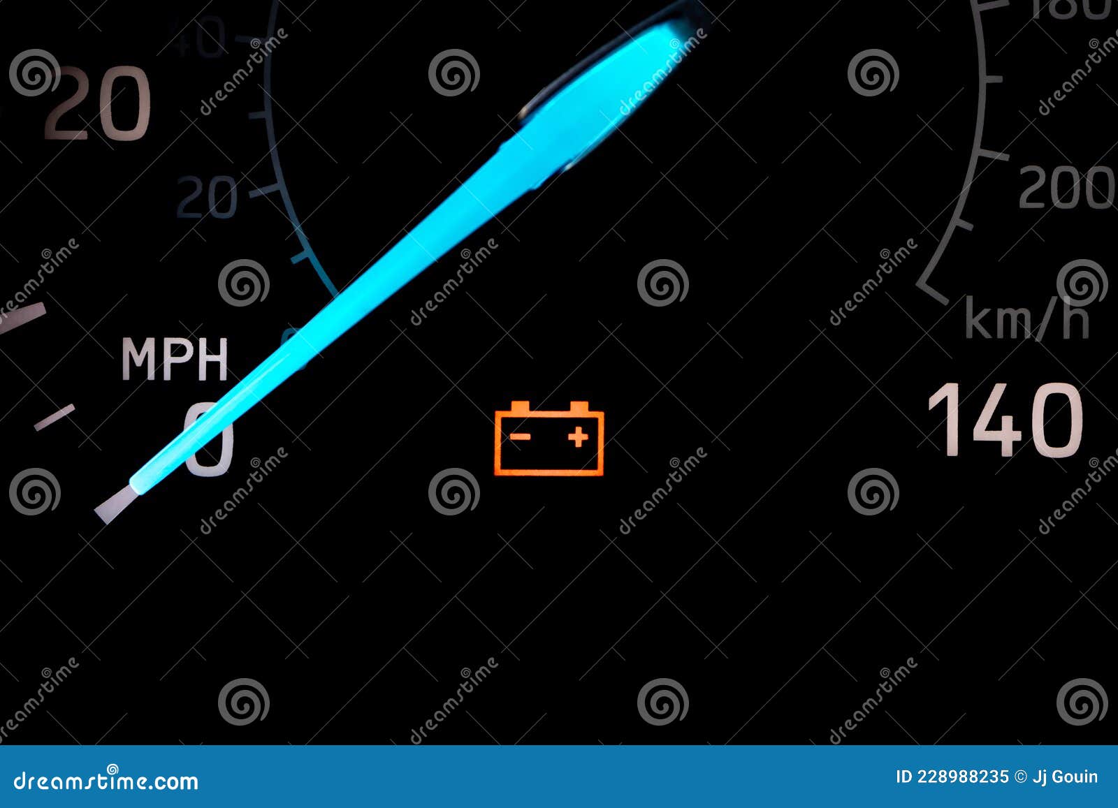 Car Battery Warning Light On Dashboard Stock Image Image Of Motor