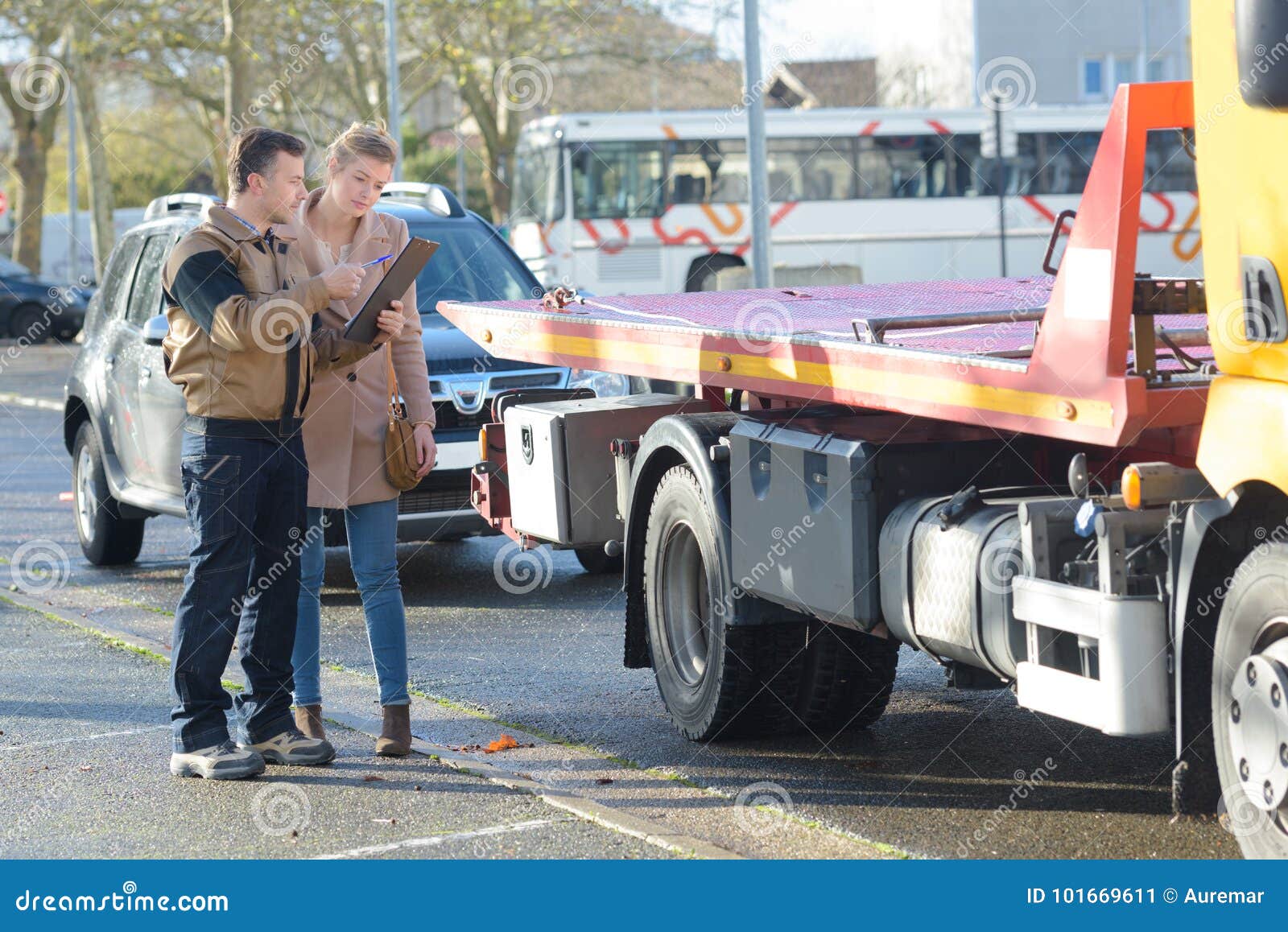 Car Being Picked Up by Hauler Stock Image Image of flat, traffic