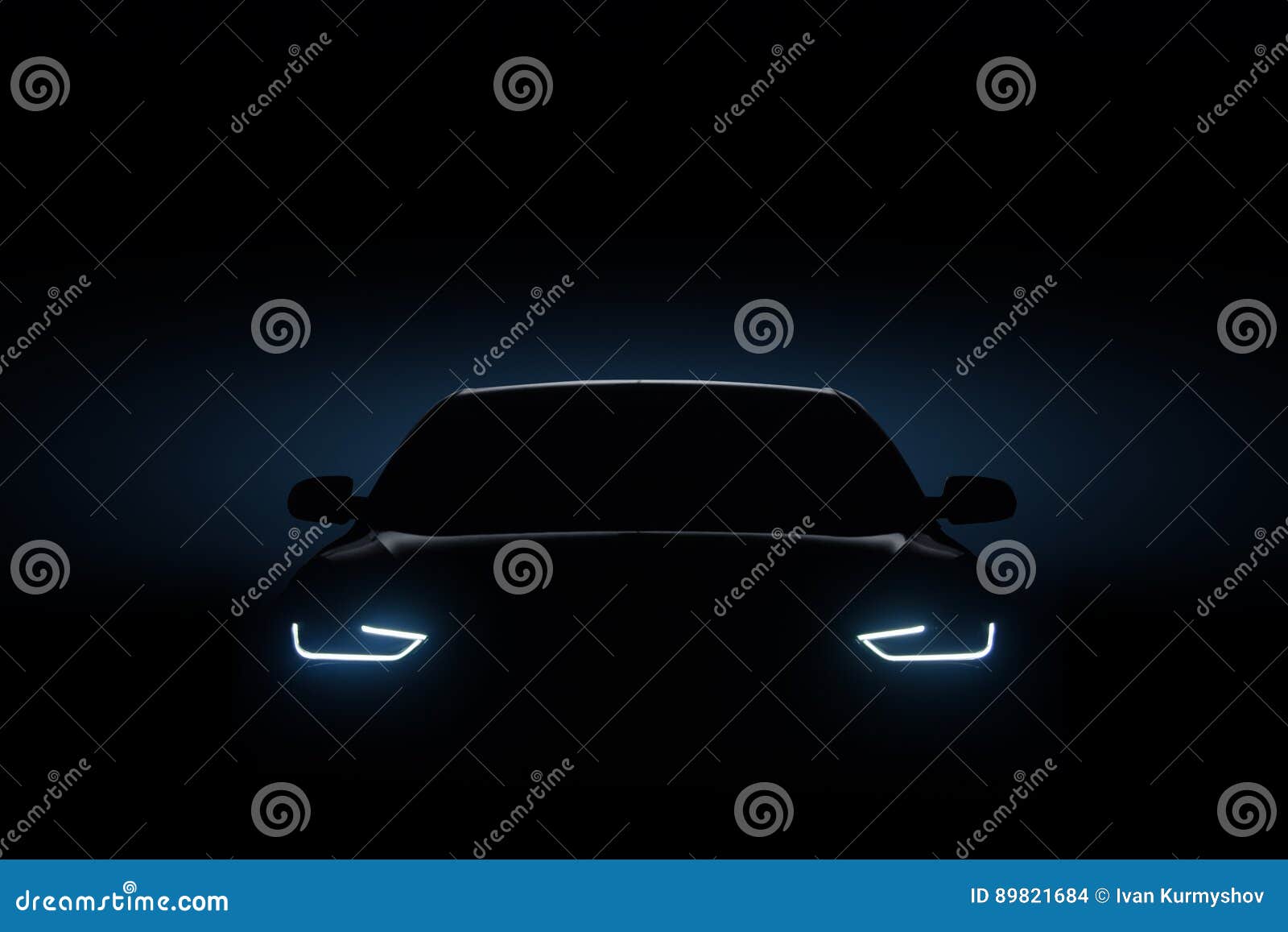 car blue headlights,  concept