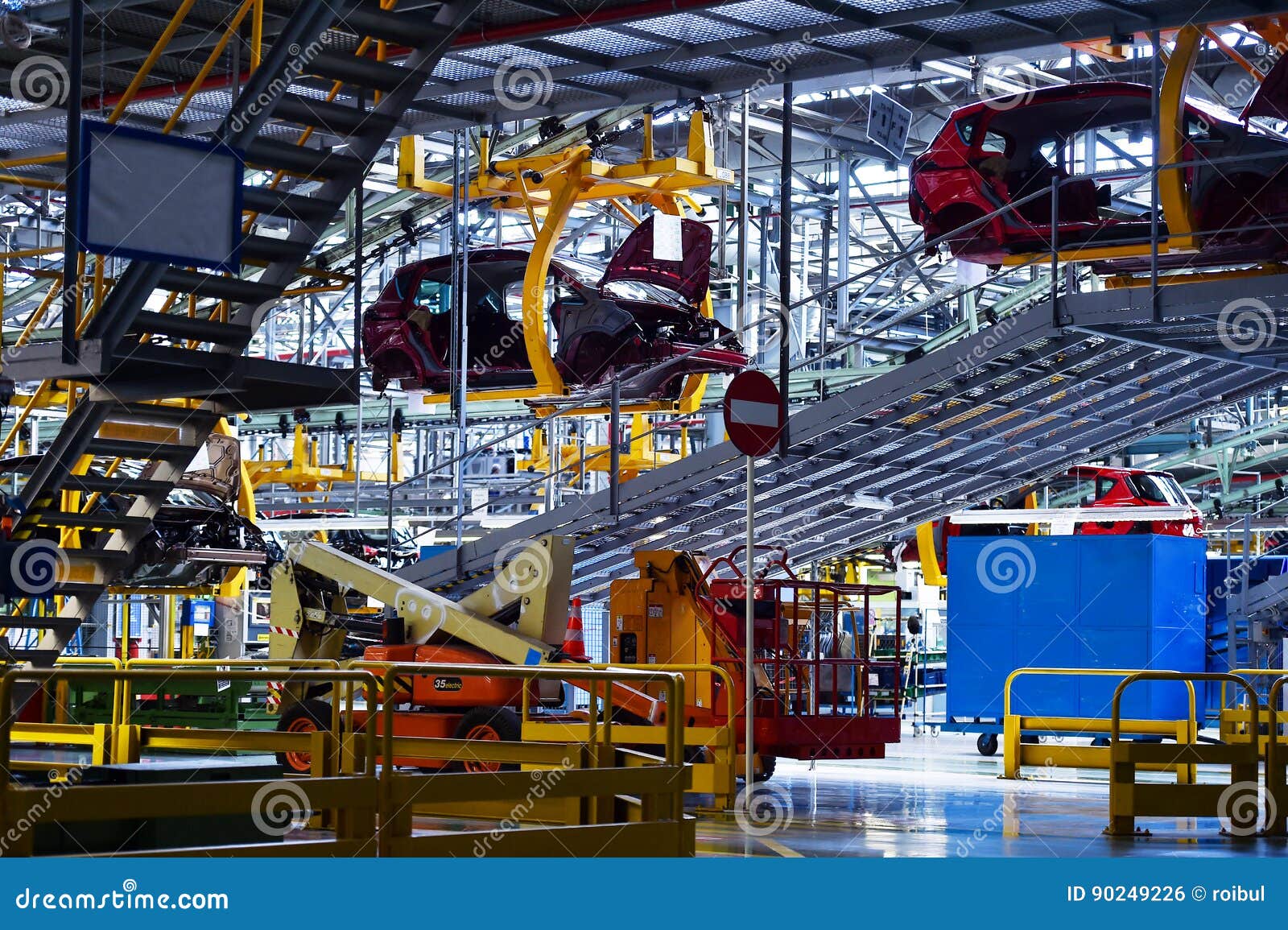 car bodies on the production line