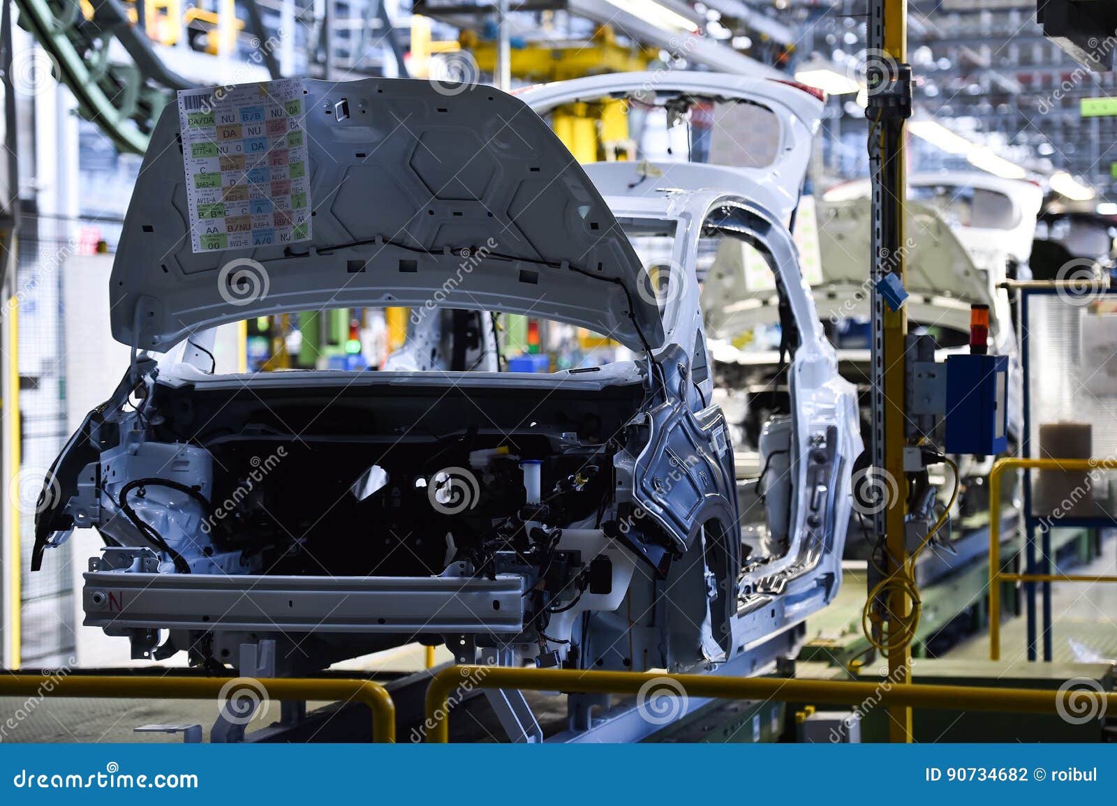 car bodies on the production line