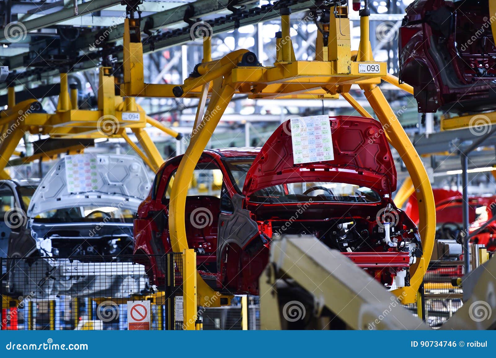 car bodies on the production line