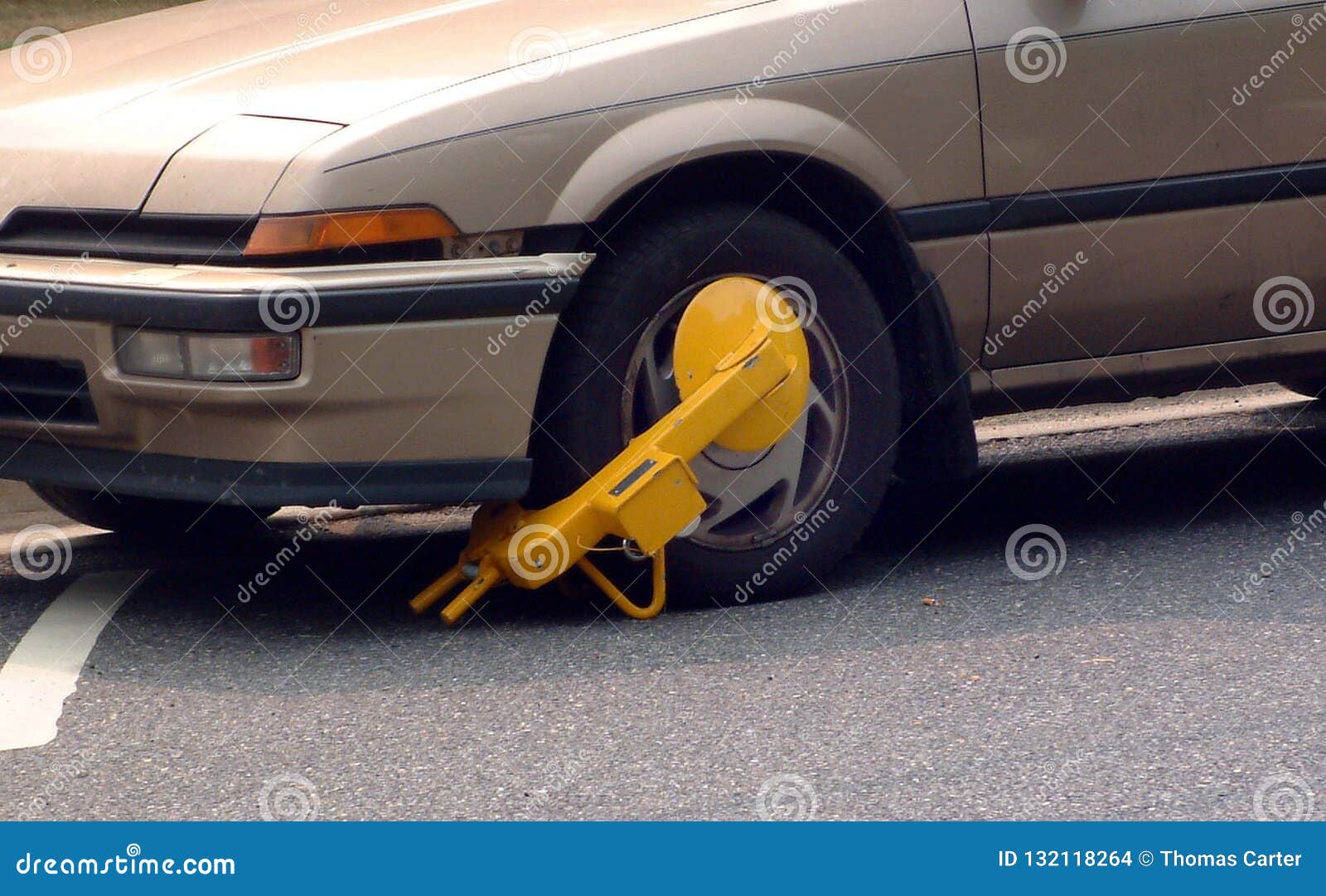 Car Booted with a Parking Boot Stock Photo Image of immobilized, auto