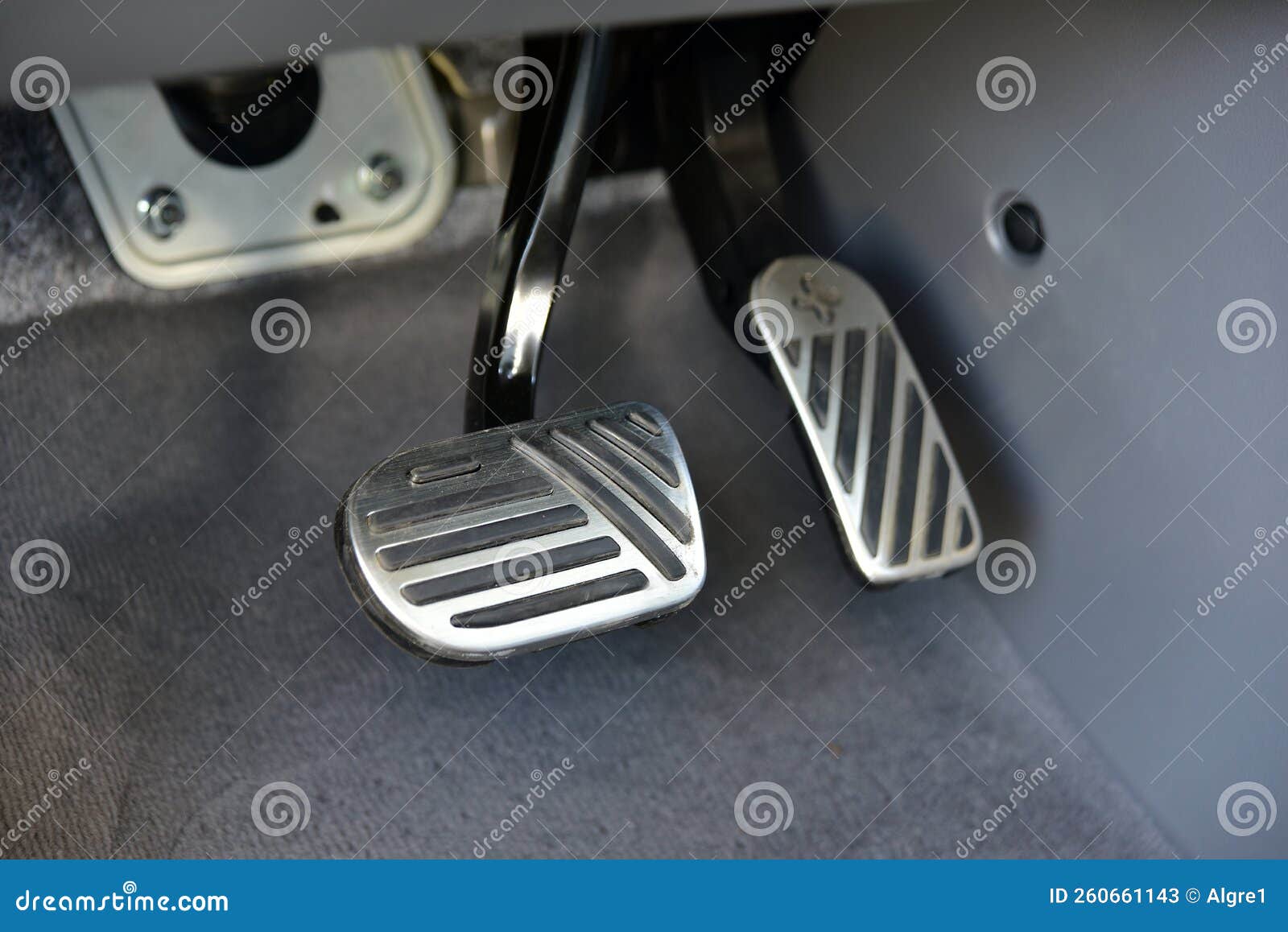 Car Brake Pedal and Accelerator Pedal Stock Image - Image of auto, fast:  260661143