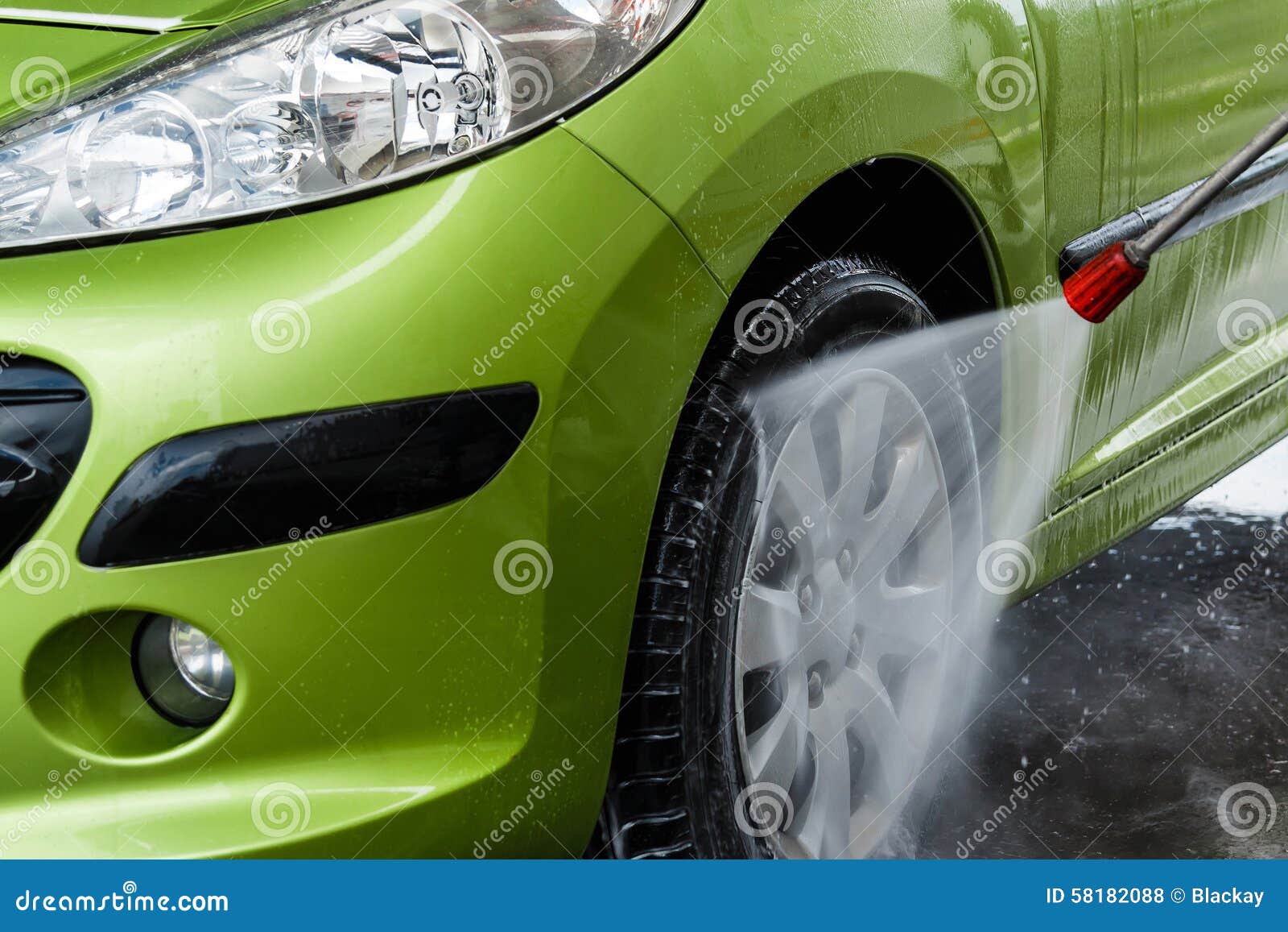 Car in a car wash stock photo. Image of cleaner, station 58182088