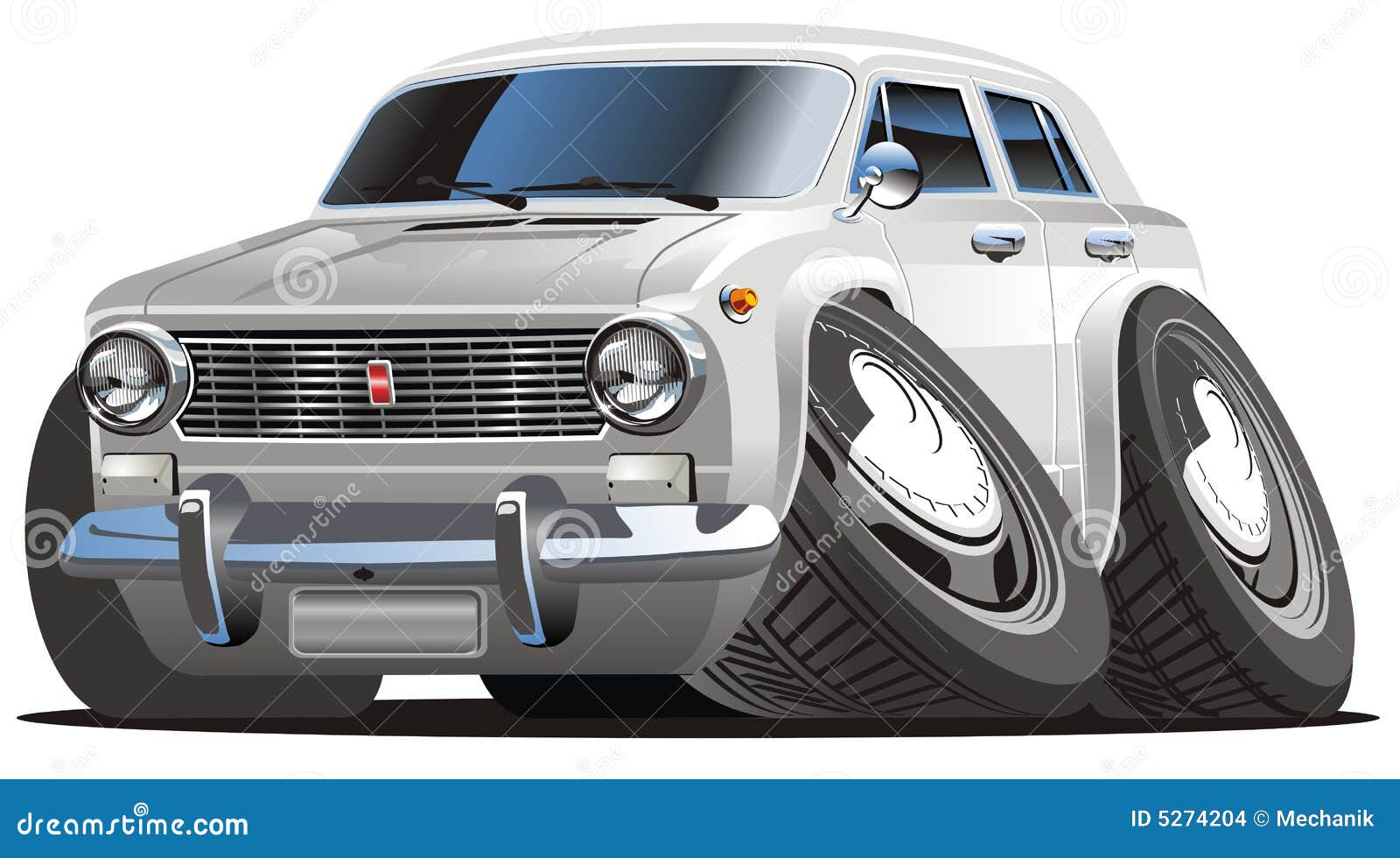 Car cartoon retro vector διανυσματική απεικόνιση. εικονογραφία από