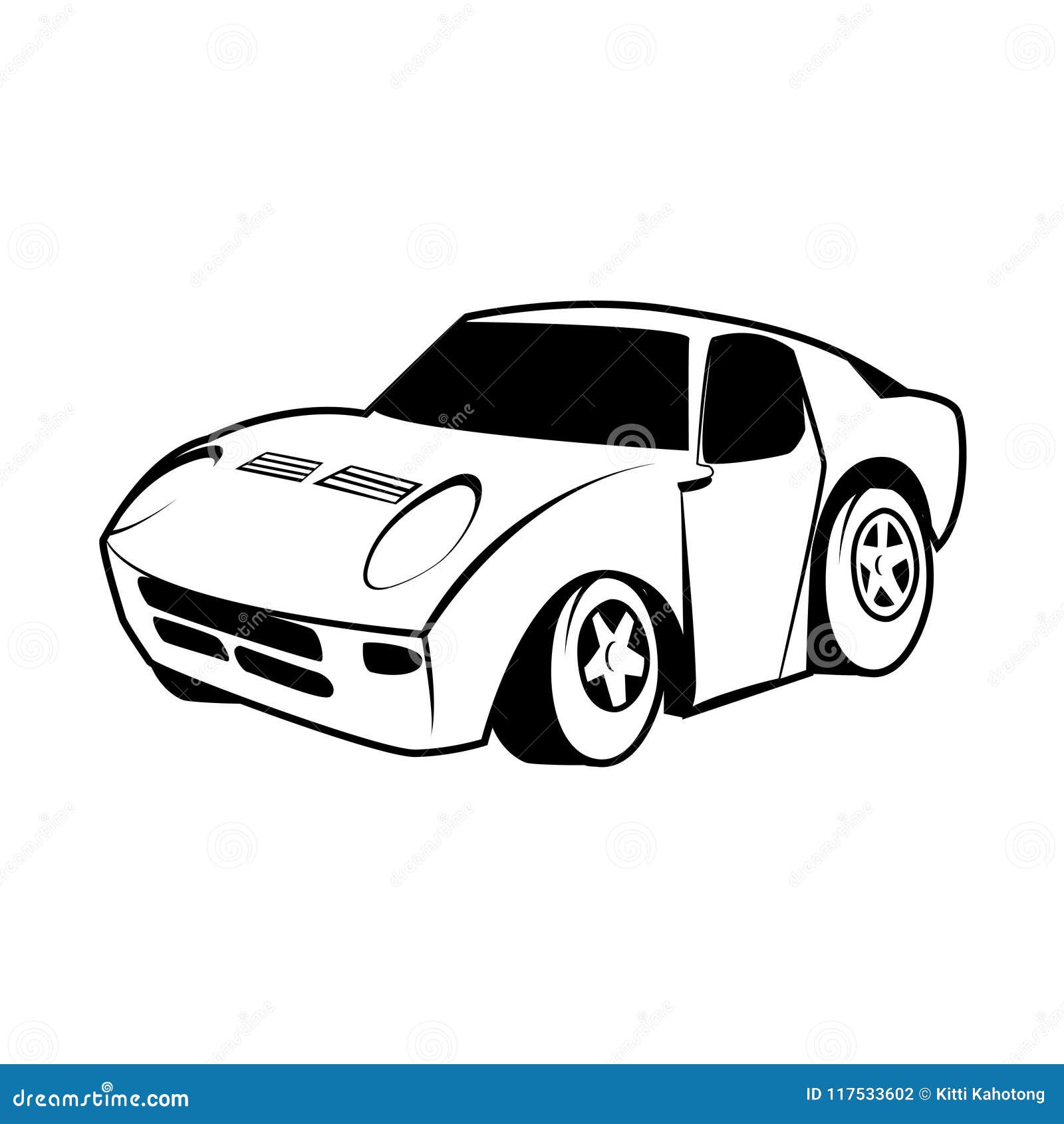CAR CARTOON Vector on White Background Stock Illustration