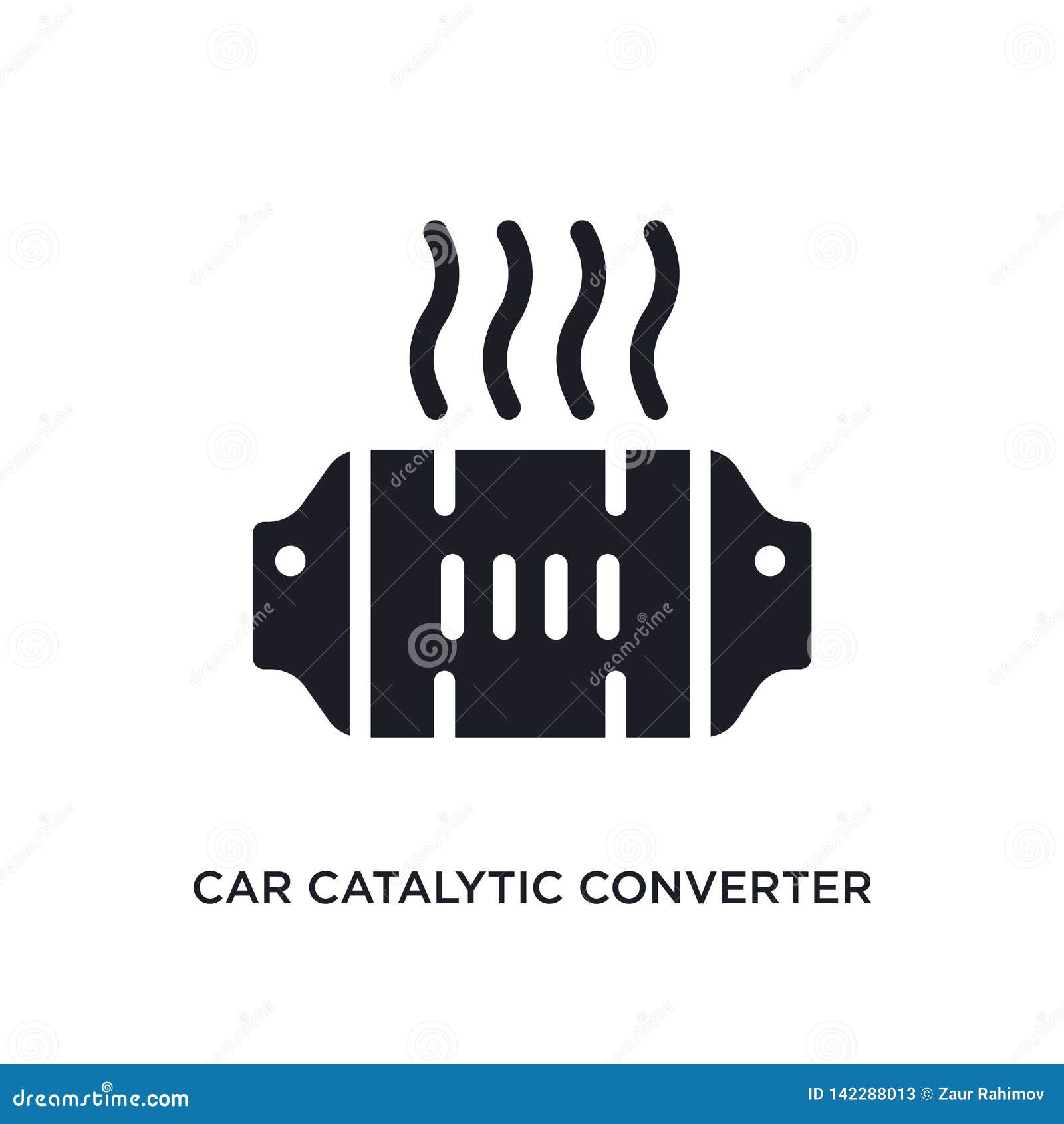 Car Catalytic Converter Icon From Car Parts Collection. Cartoon Vector