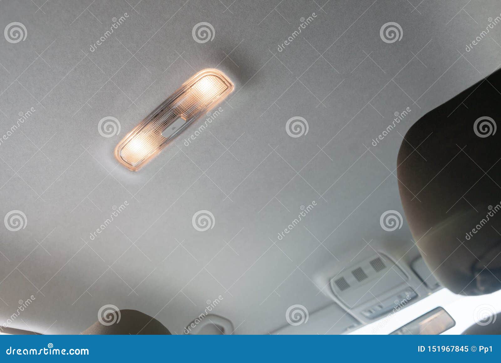 Car ceiling light interior stock image. Image of panel 151967845
