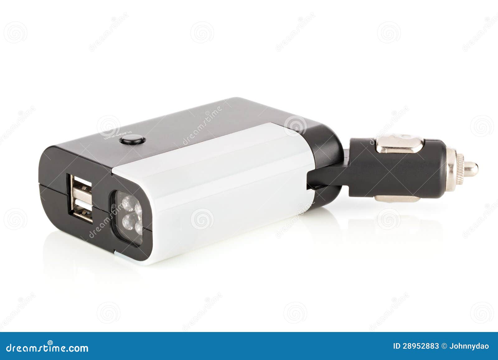 Car Charger LED Flashlight with USB Ports Stock Image Image of