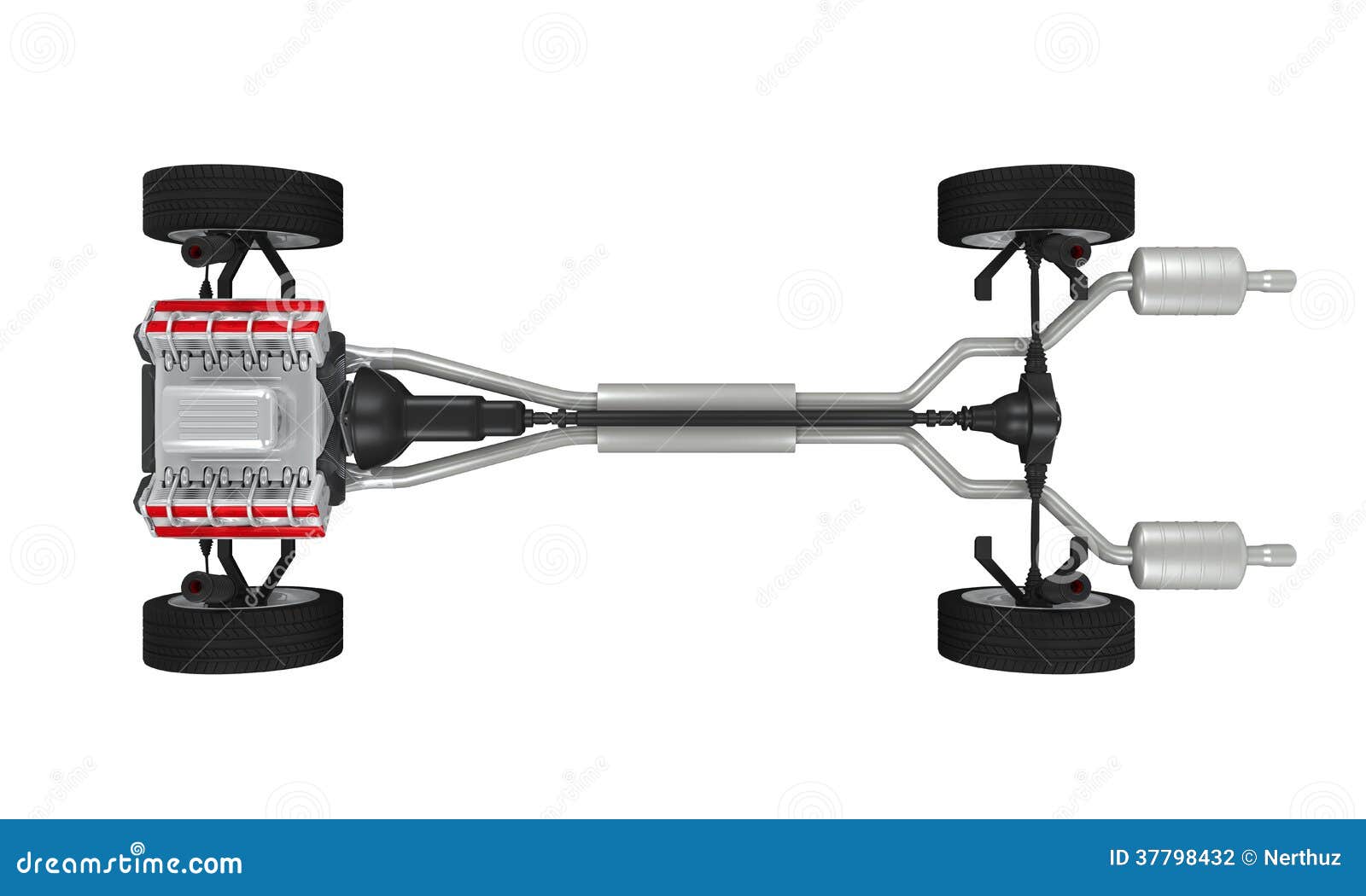 Car Chassis stock illustration. Illustration of pipe 37798432