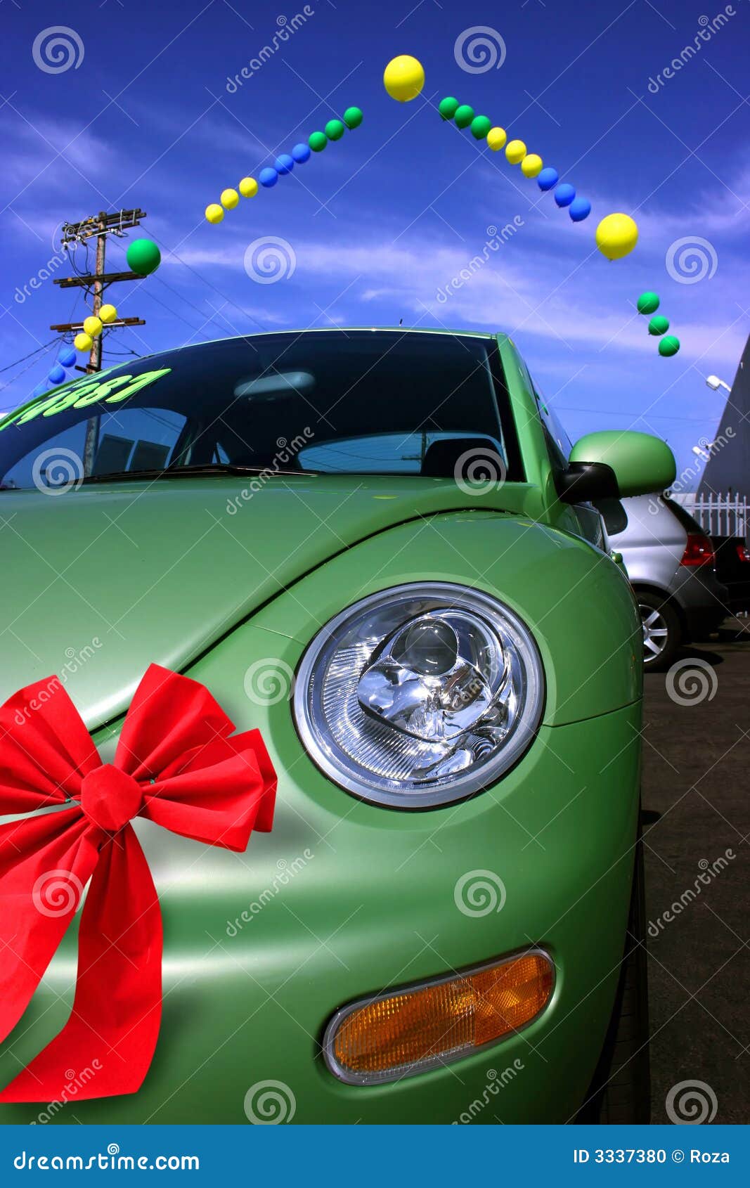 Car Christmas Sale stock photo. Image of dealership, light 3337380