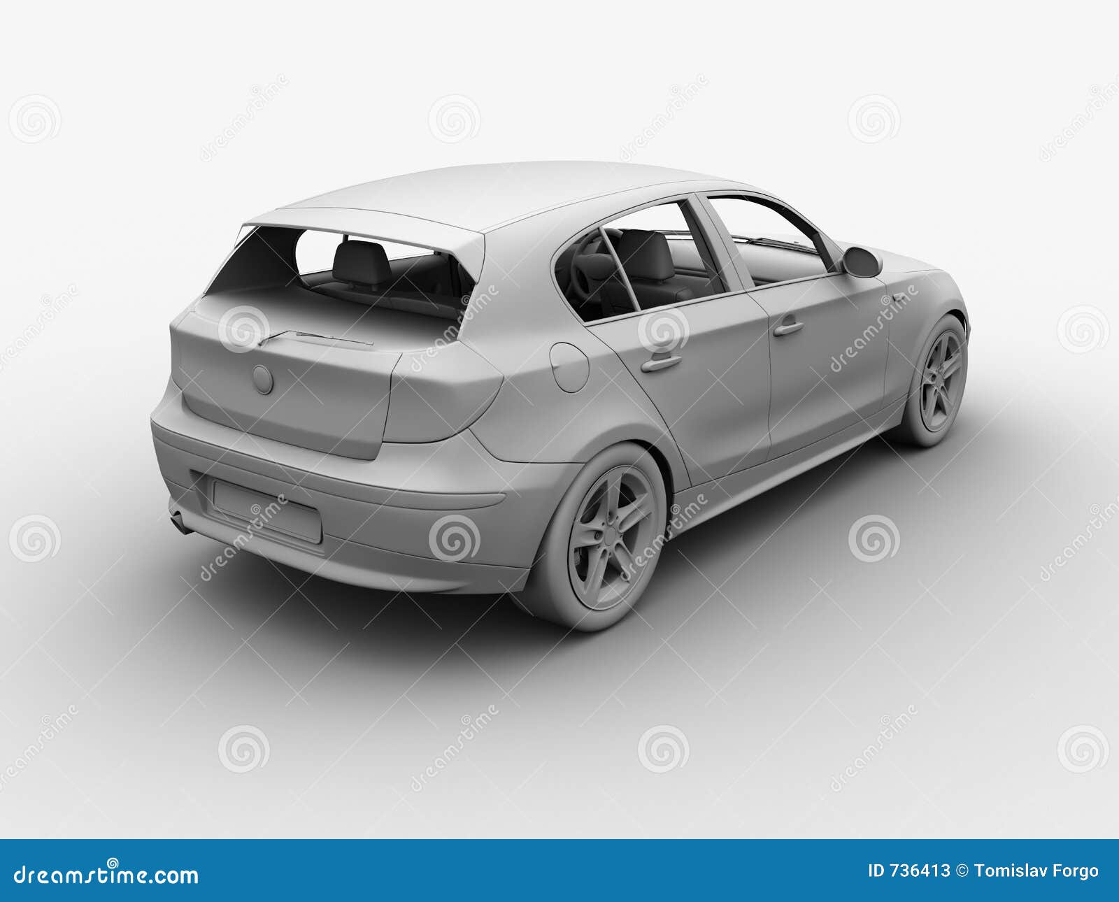 car clay 3d render
