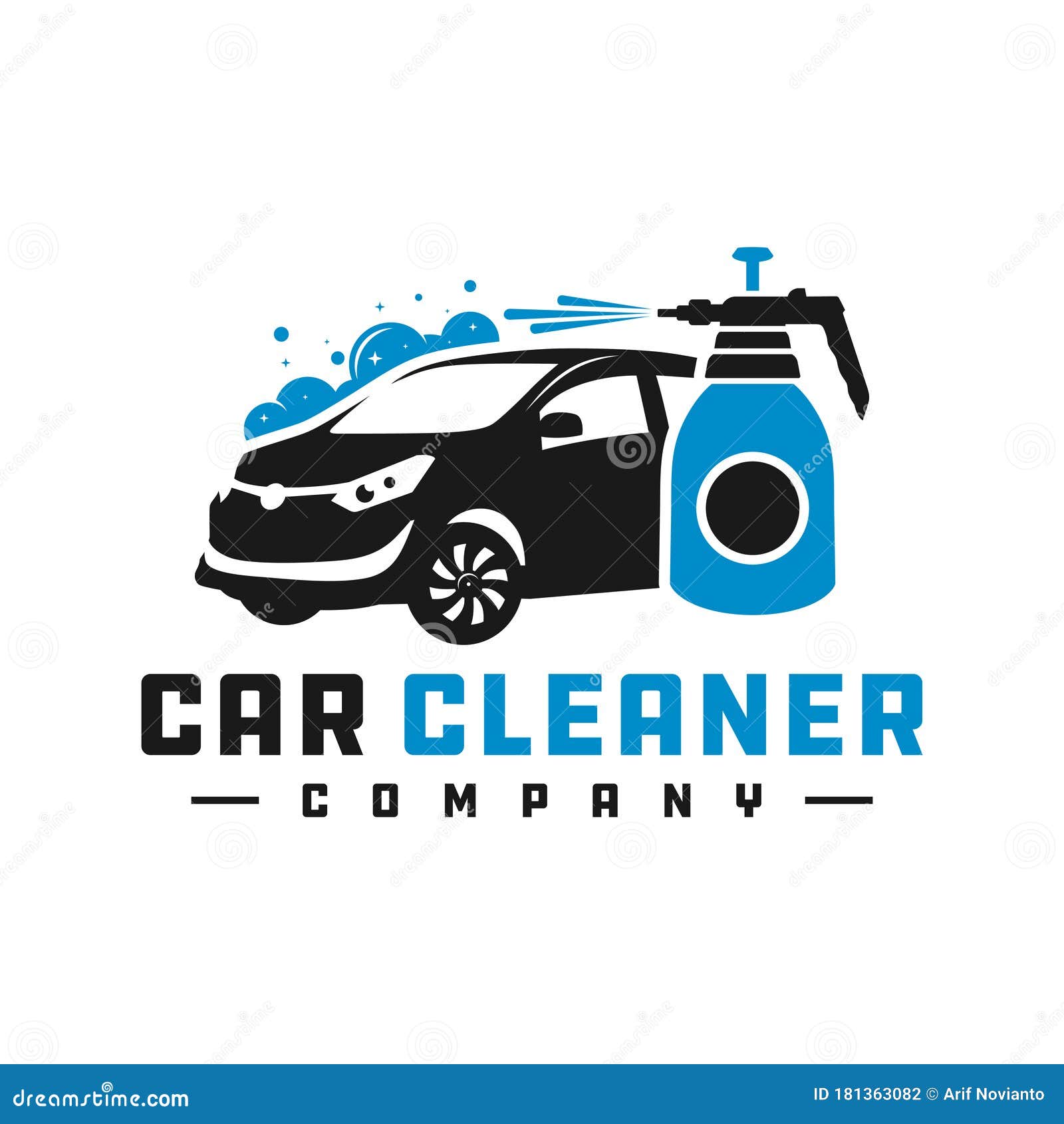 Car cleaning liquid logo stock vector. Illustration of hand 181363082