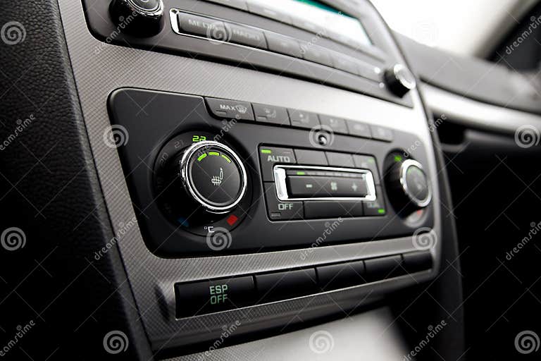 Car climate control stock image. Image of electric, digital 8273663