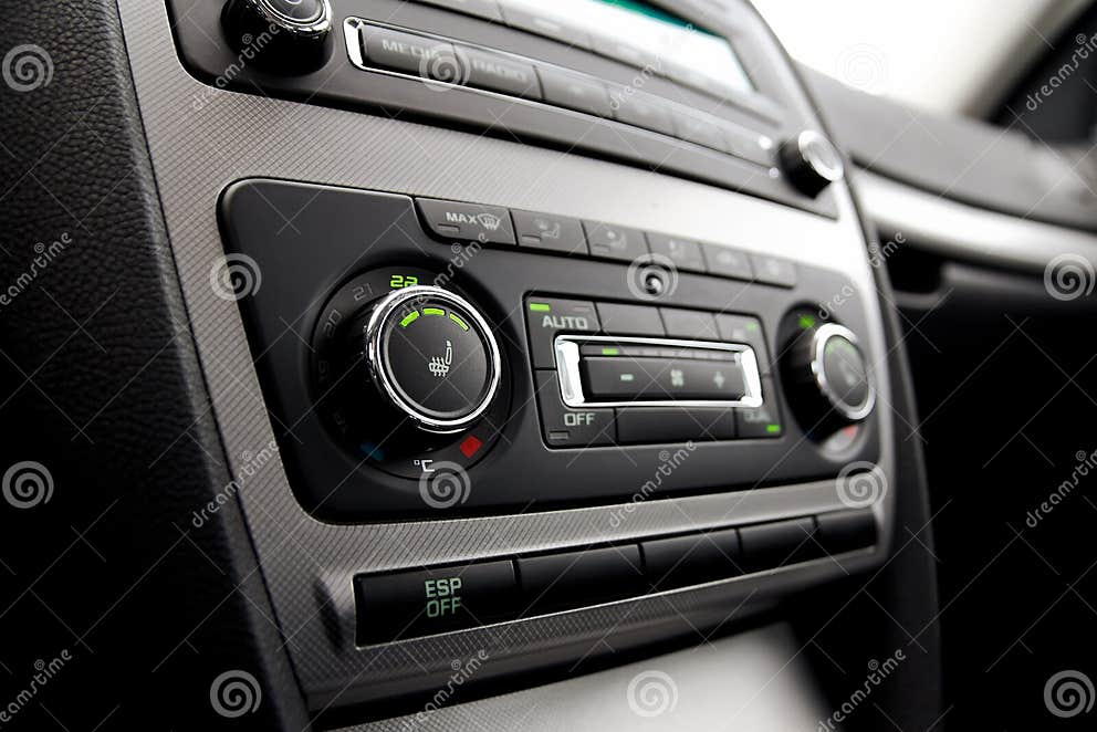 Car climate control stock image. Image of electric, digital 8273663