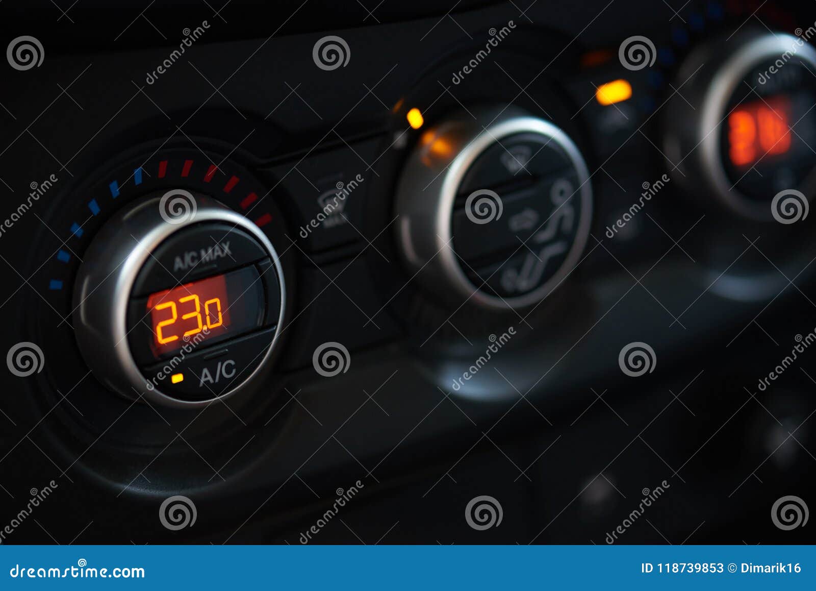 Car climate control stock image. Image of dash, heat 118739853