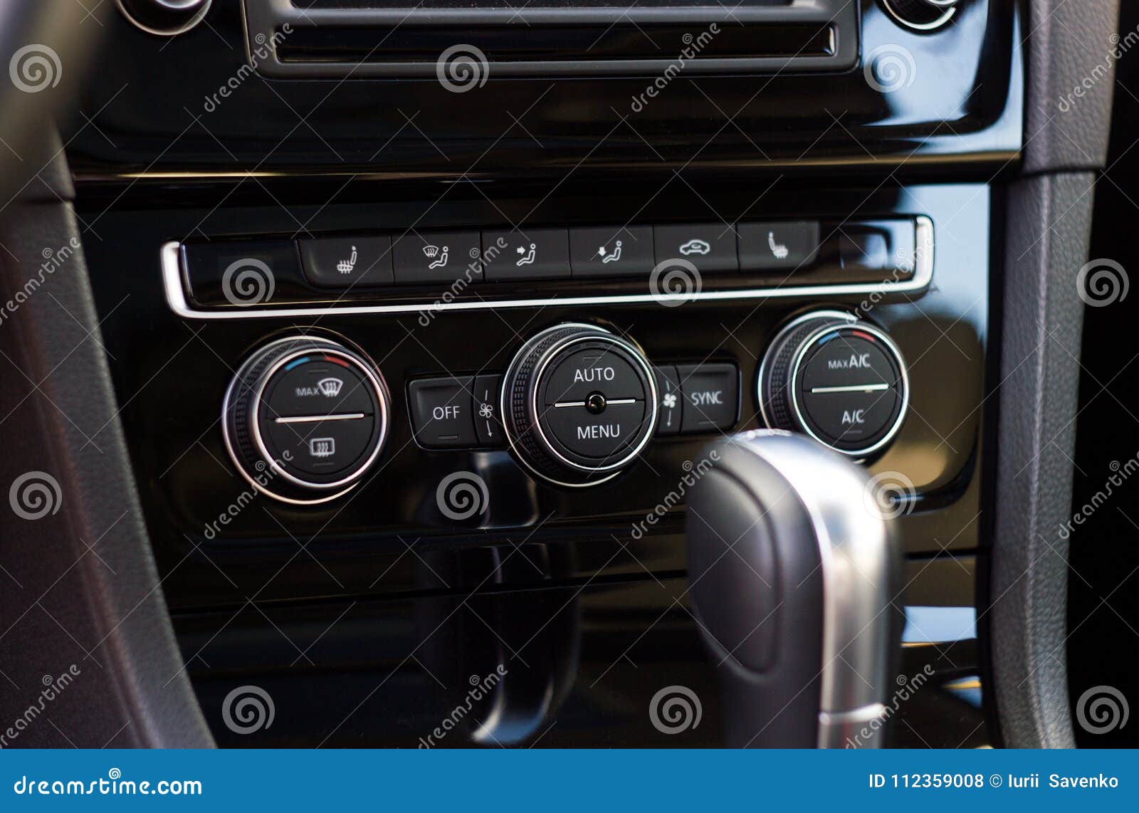 Car Climate Control Knob with Dual Adjustment Stock Photo Image of
