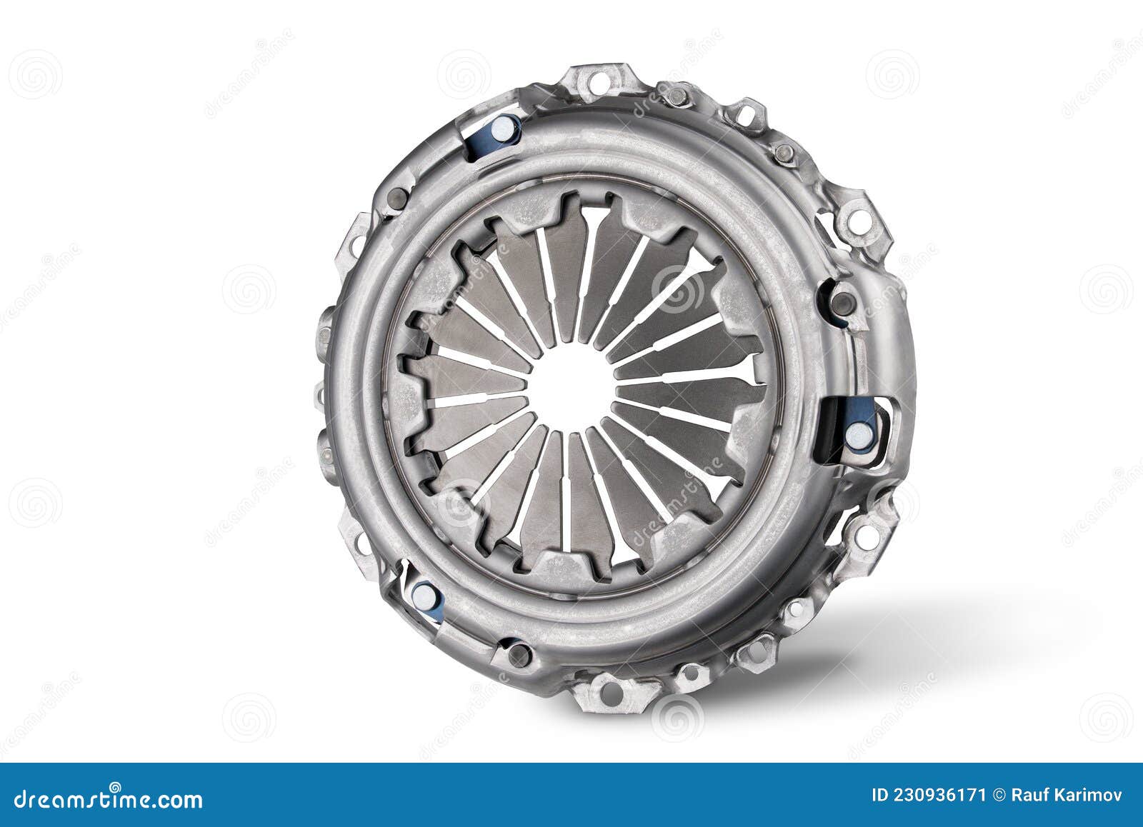 Car Clutch Basket on a White Background. Isolate. Closeup Stock Image