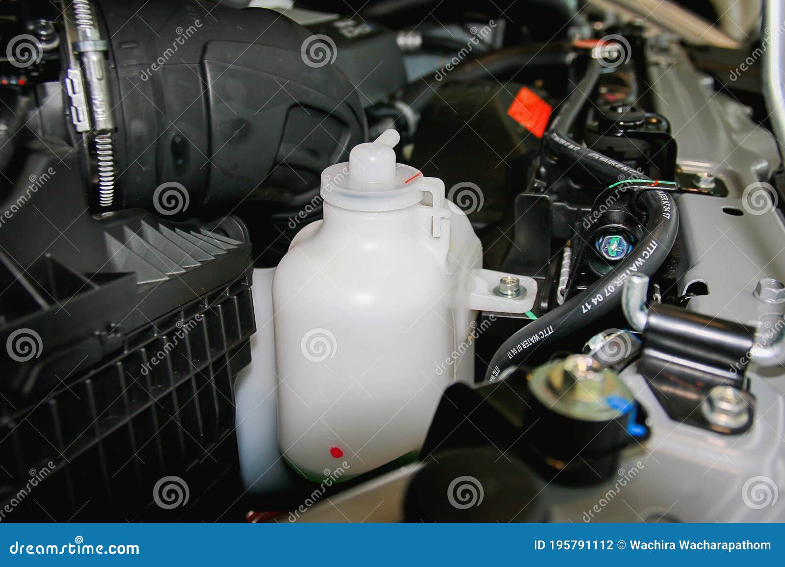 Car Coolant Tank is Cooling System To Remove Heat Editorial Photography -  Image of hood, motor: 195791112