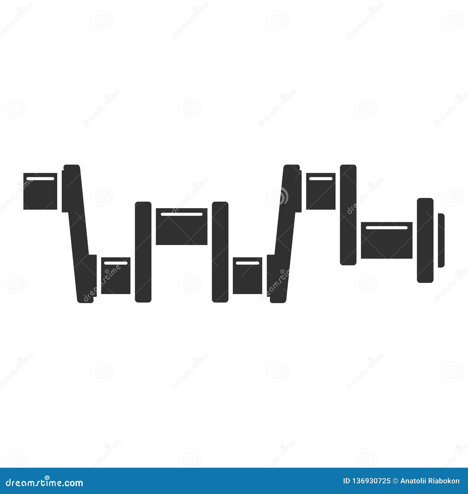 Car Crankshaft Icon, Simple Style Stock Vector Illustration of