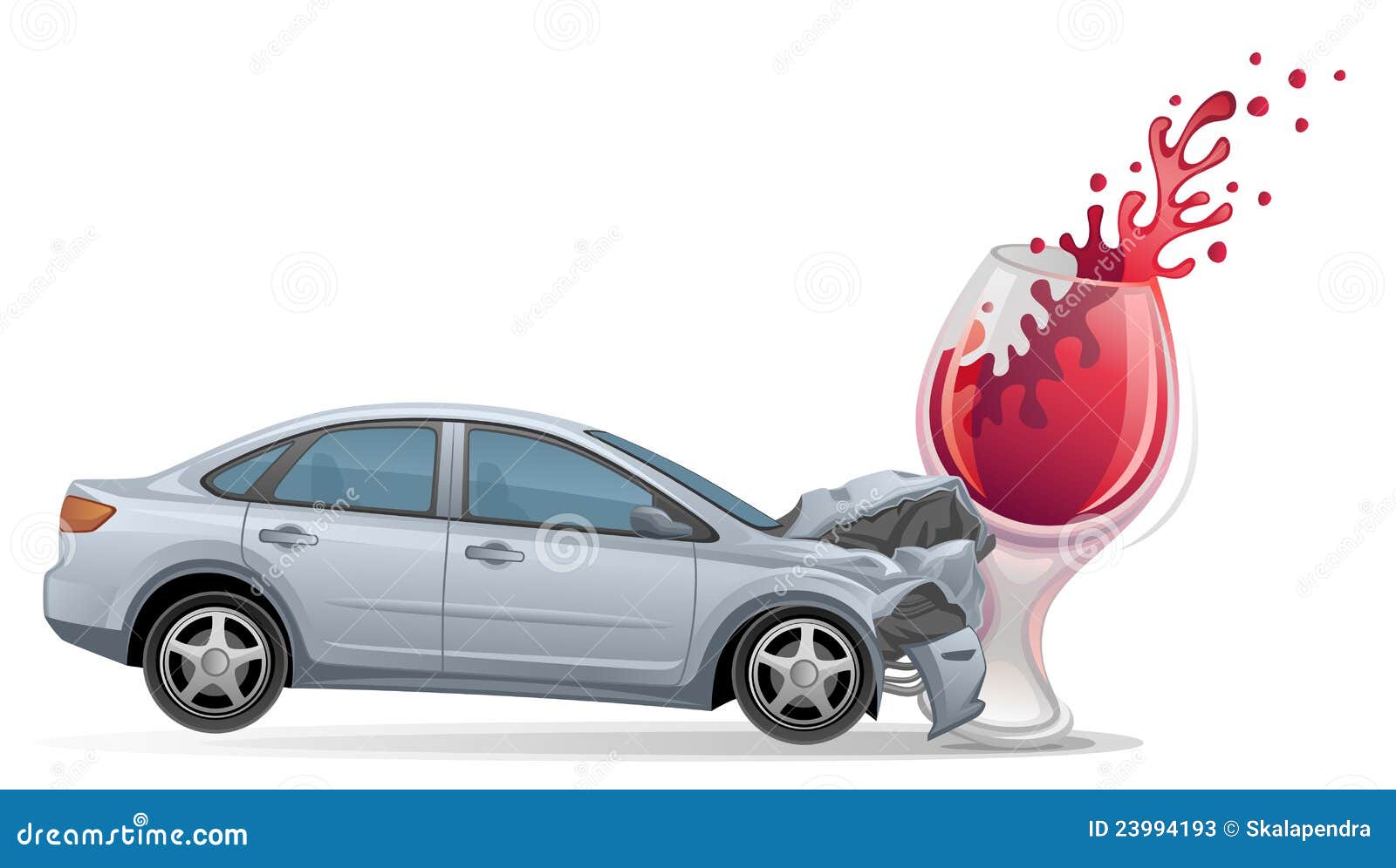 Car Crash Accident In The Back Of The Cars Stock Illustration - Download  Image Now - Abstract, Breaking, Broken - iStock