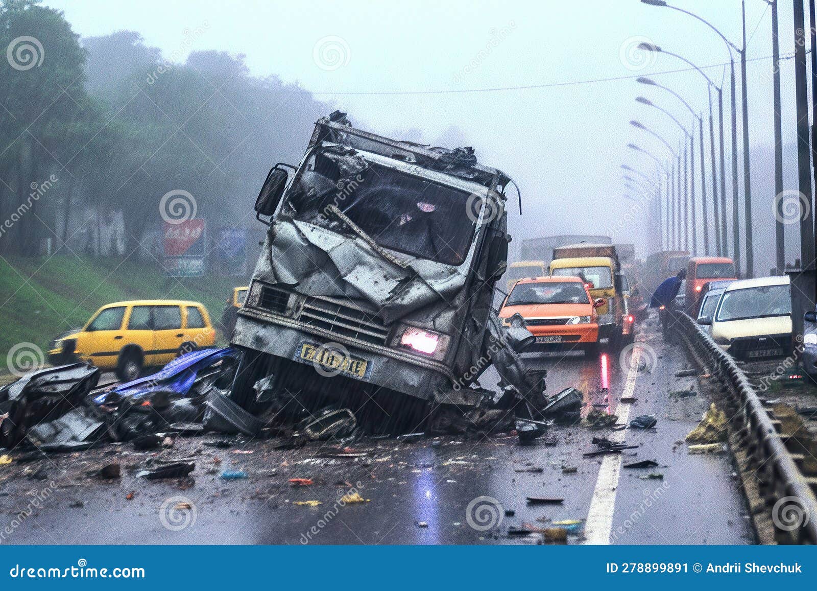 Car Crash Accident on Road. Generative AI Stock Illustration ... Circuit Diagram