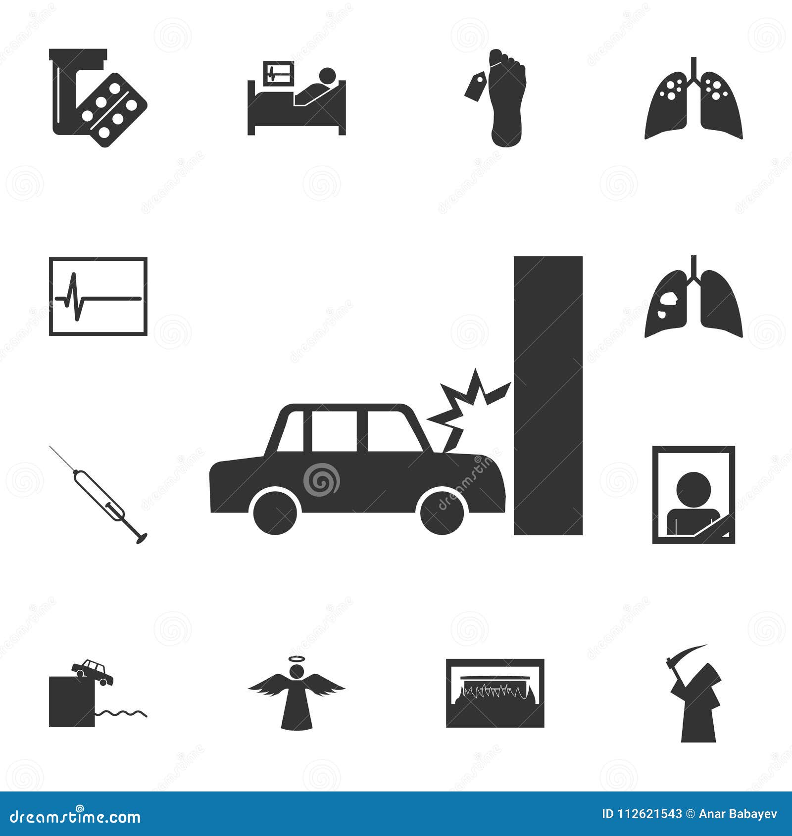 Premium Vector  Crashed cars icon