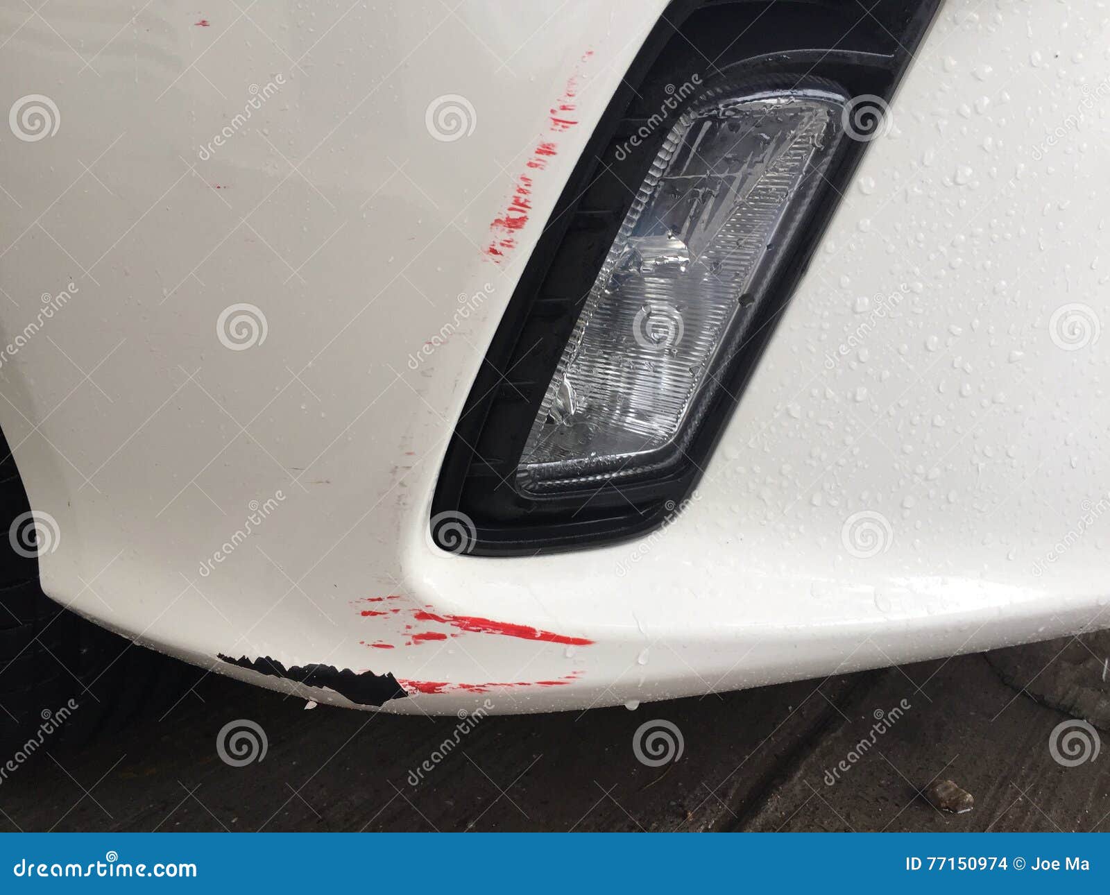 Car Crash with Broken Paint Stock Photo Image of crash, broken 77150974