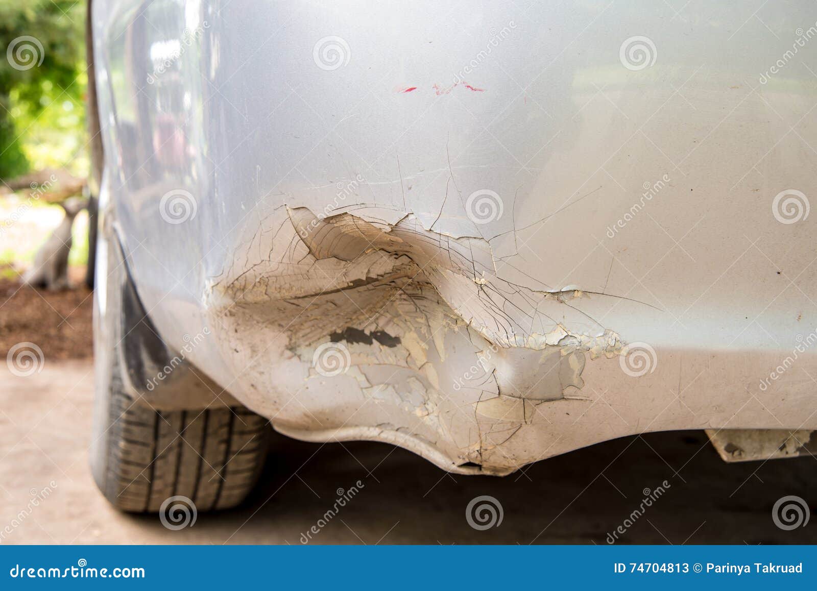 Car Crash Hollow on the Body Car Stock Image Image of defocused