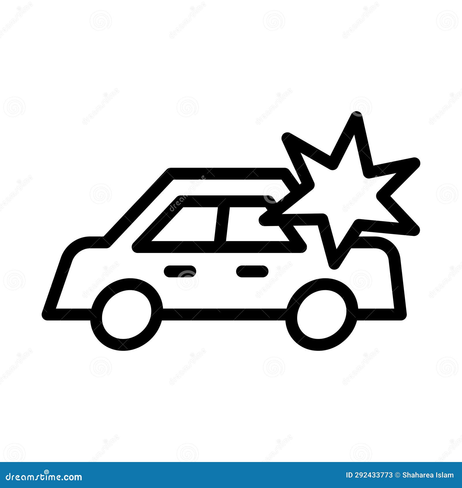 Car Crash Icon stock vector. Illustration of meticulously 292433773