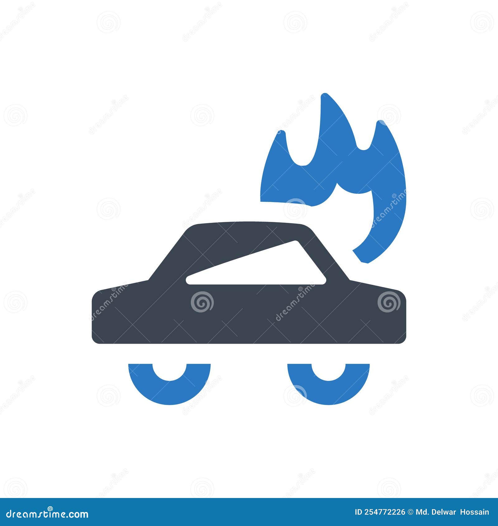 Car crash icon stock vector. Illustration of accident 254772226