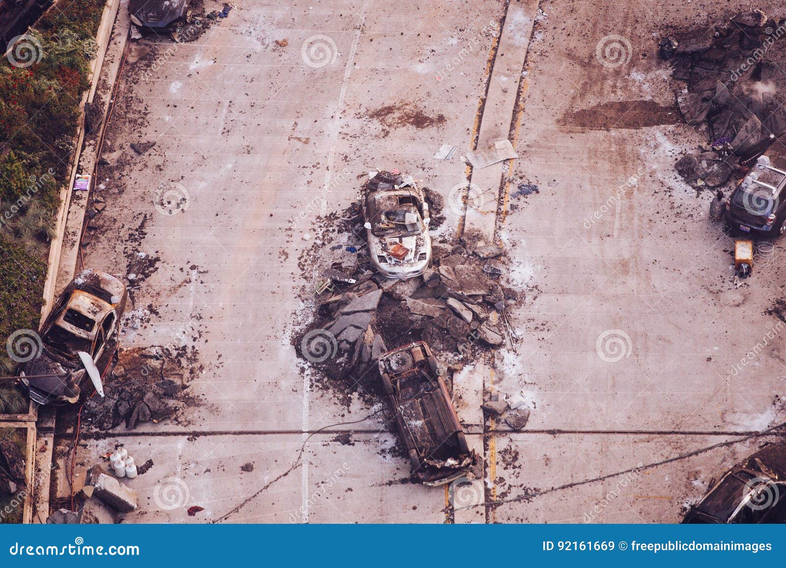 Car Crash Wreck Armageddon Explosion Chicago Picture. Image 92161669