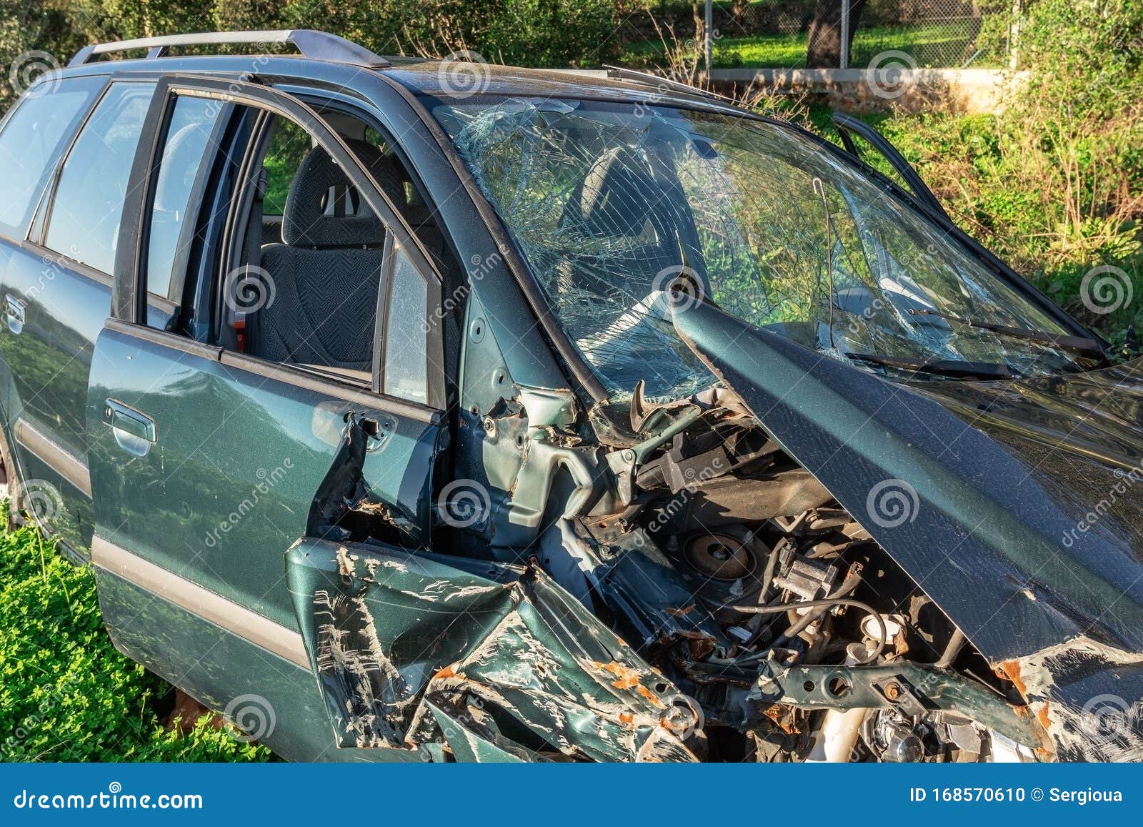 The Car Crashed Into The Wall, Looking After The Crash