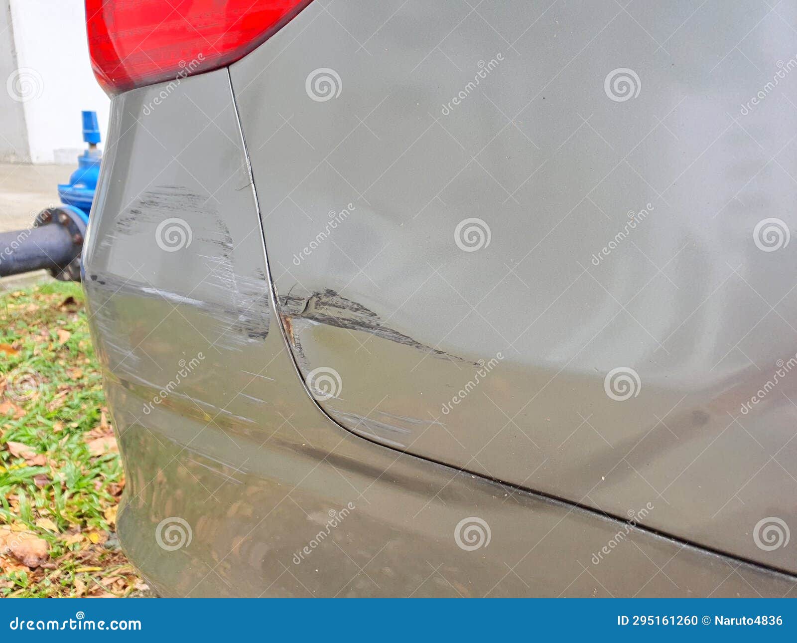 Car with damage stock photo. Image of travel, tire, fender 295161260