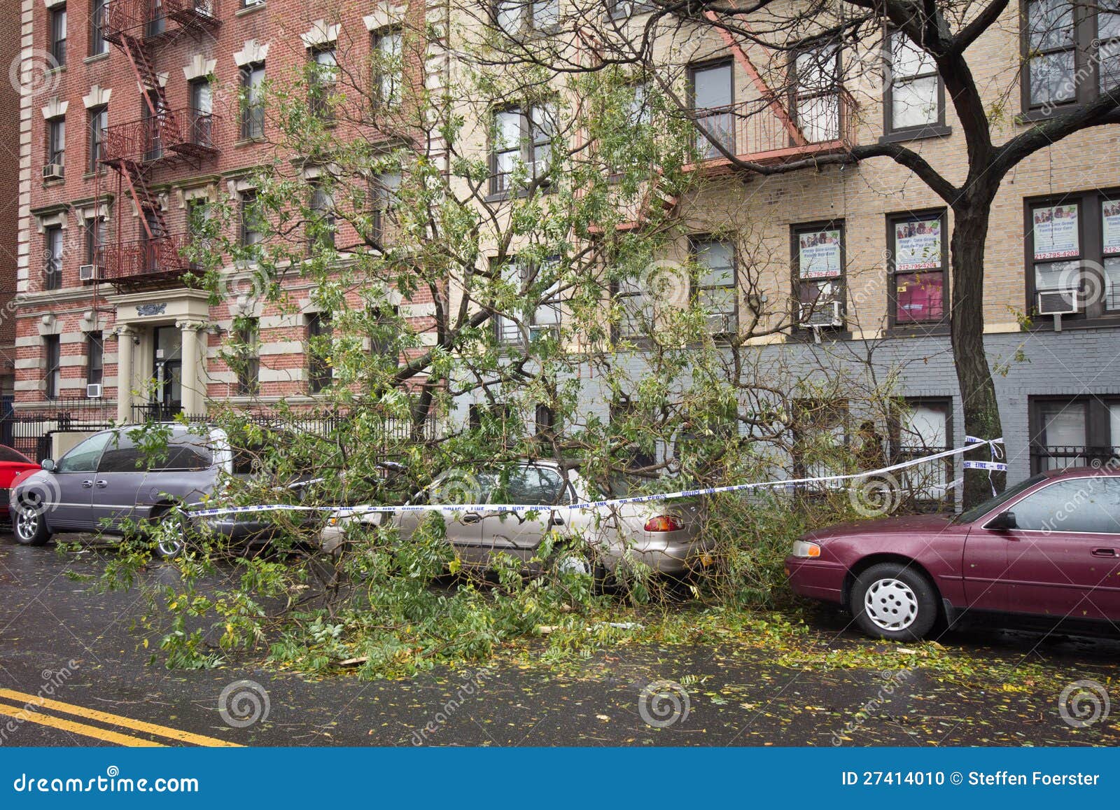 Car Damaged by Hurricane Sandy Editorial Image Image of aftermath