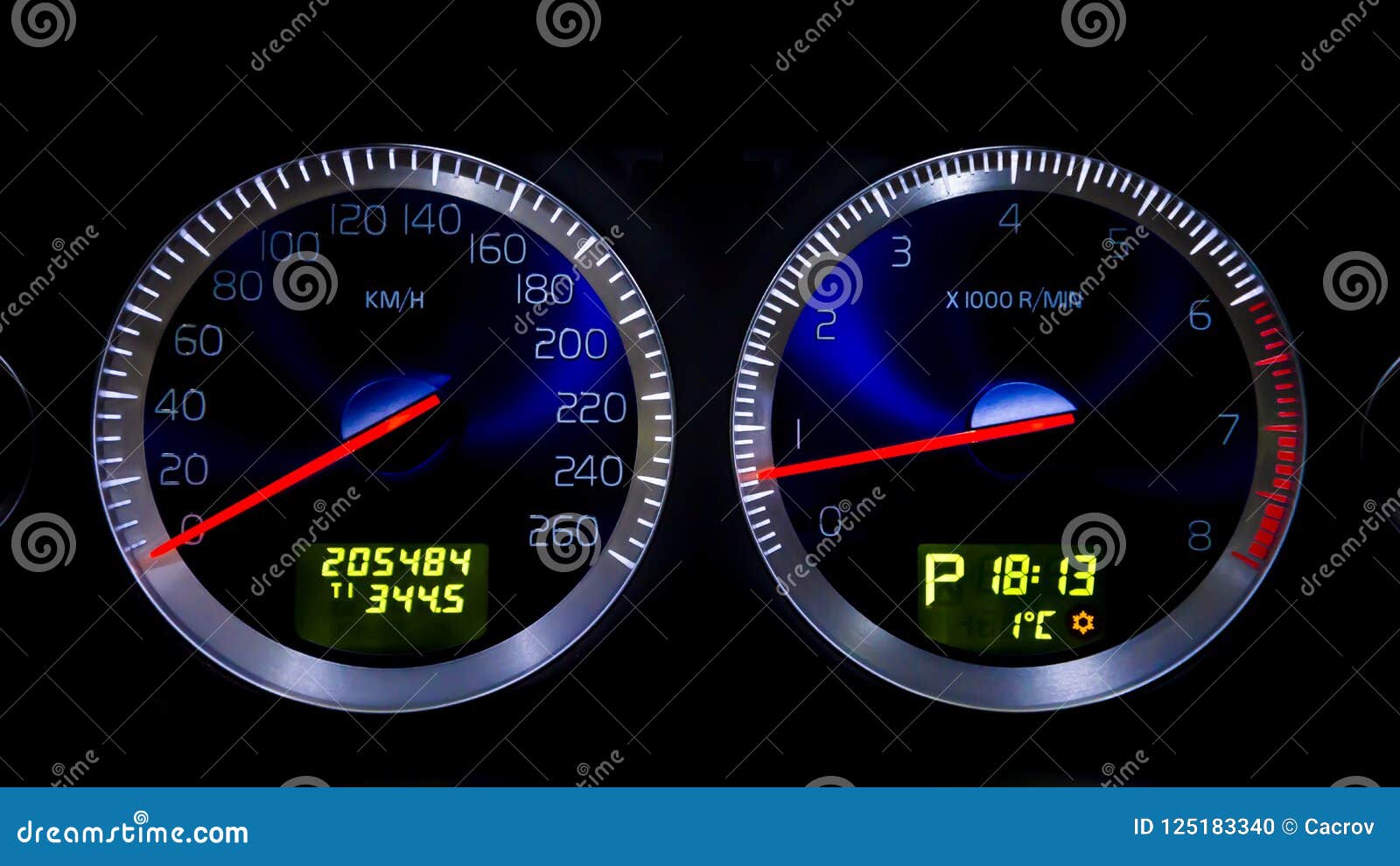Car dashboard stock photo. Image of glowing, travel 125183340