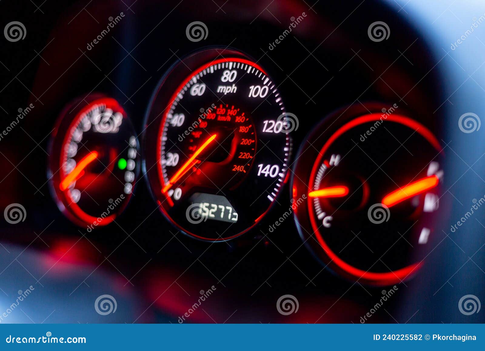 A Car Dashboard with Spidometer Stock Photo Image of closeup, view