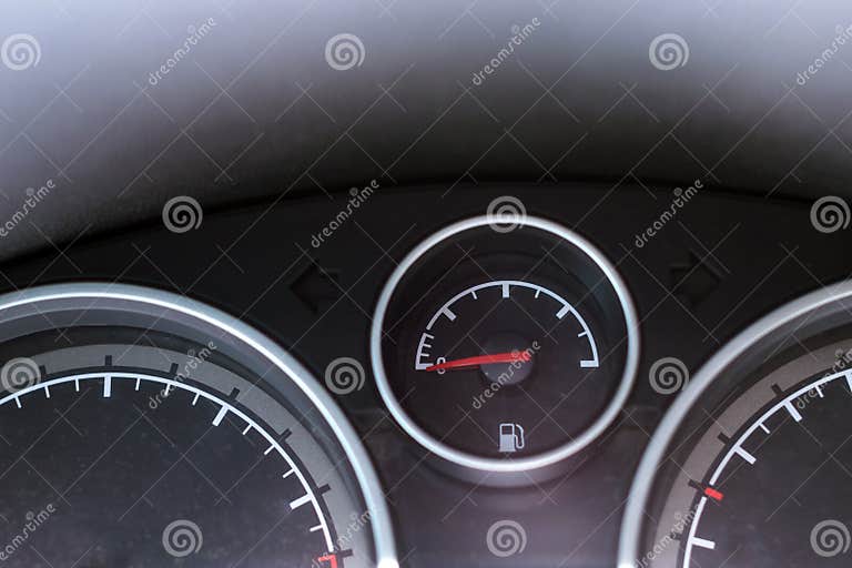 Car Dashboard. Tachometer, Speedometer and Fuel Stock Image Image of